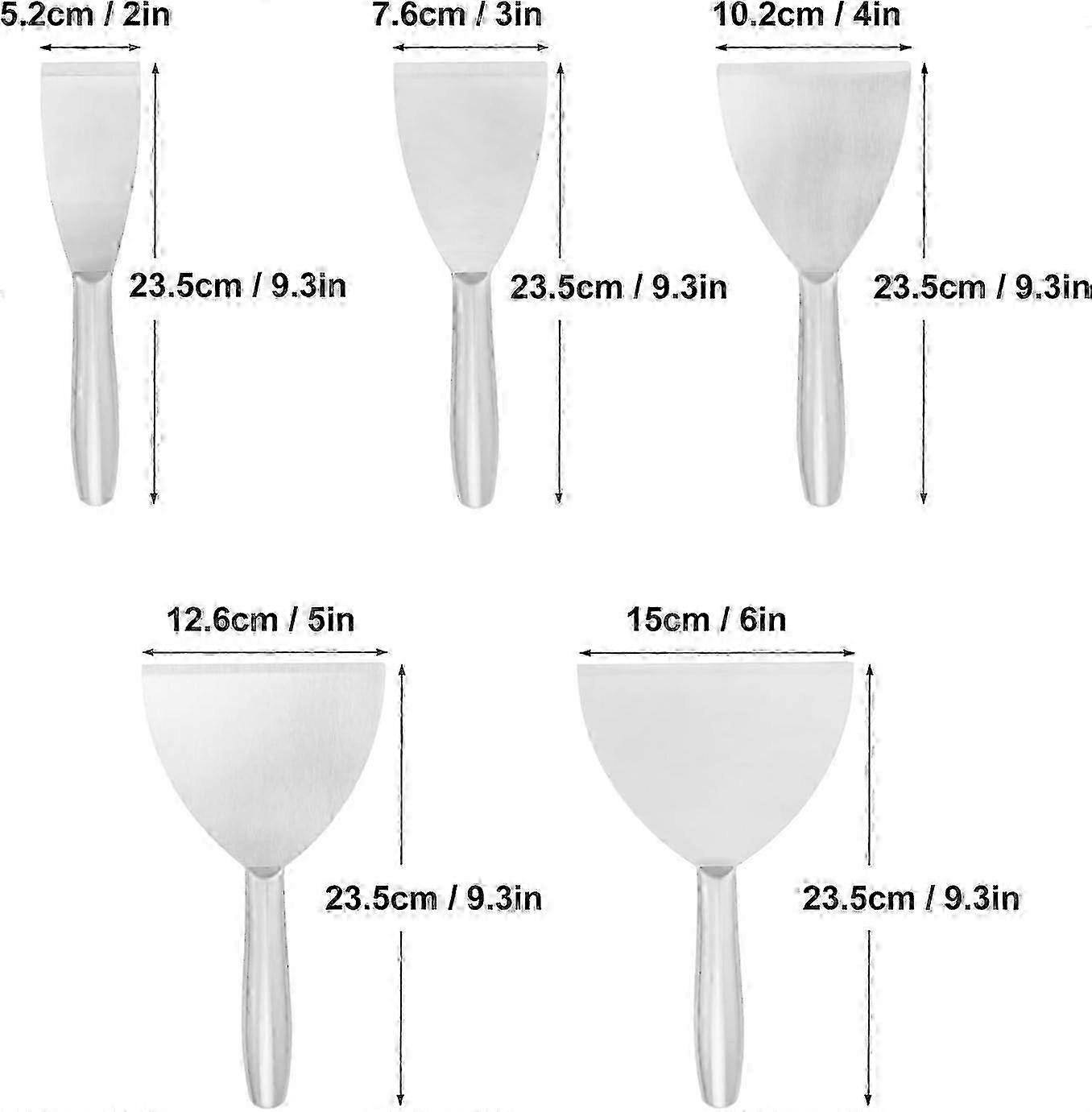 Stainless Steel Putty Knife Set: Multiple Sizes for Wallpaper & Paint Scraping Tool