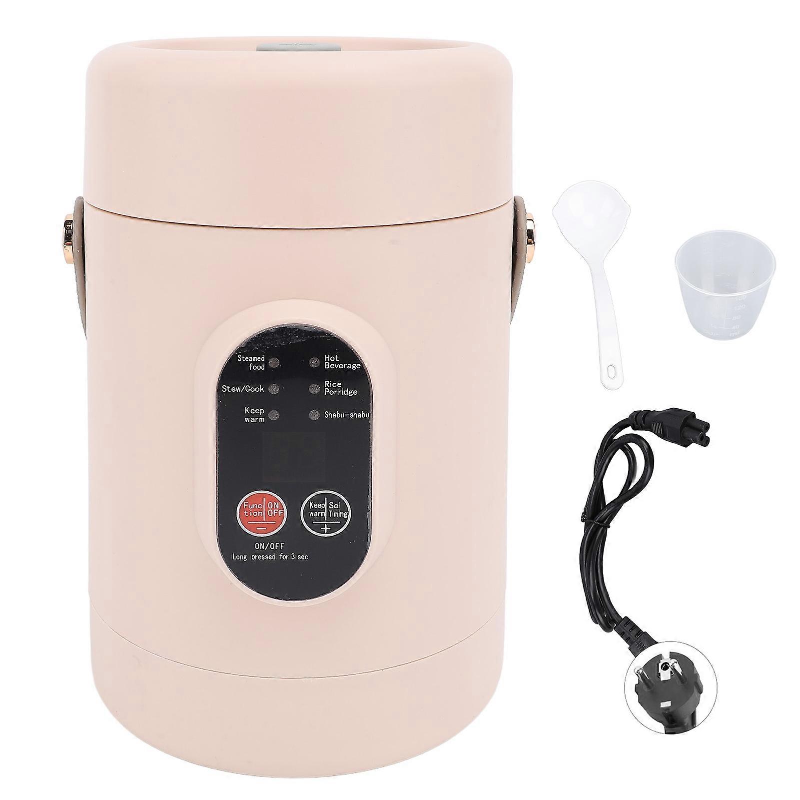 Mini Electric Cooker with Visual Lid Portable Stewing Cooking Pot for Rice Eggs Noodles Porridge