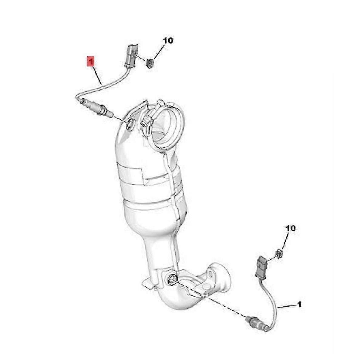 2X Car Oxygen Sensor 9673438580 9810634380 compatible C-Elysee C3 DS3 1.2 VTi 2008 208 301 2012-2016