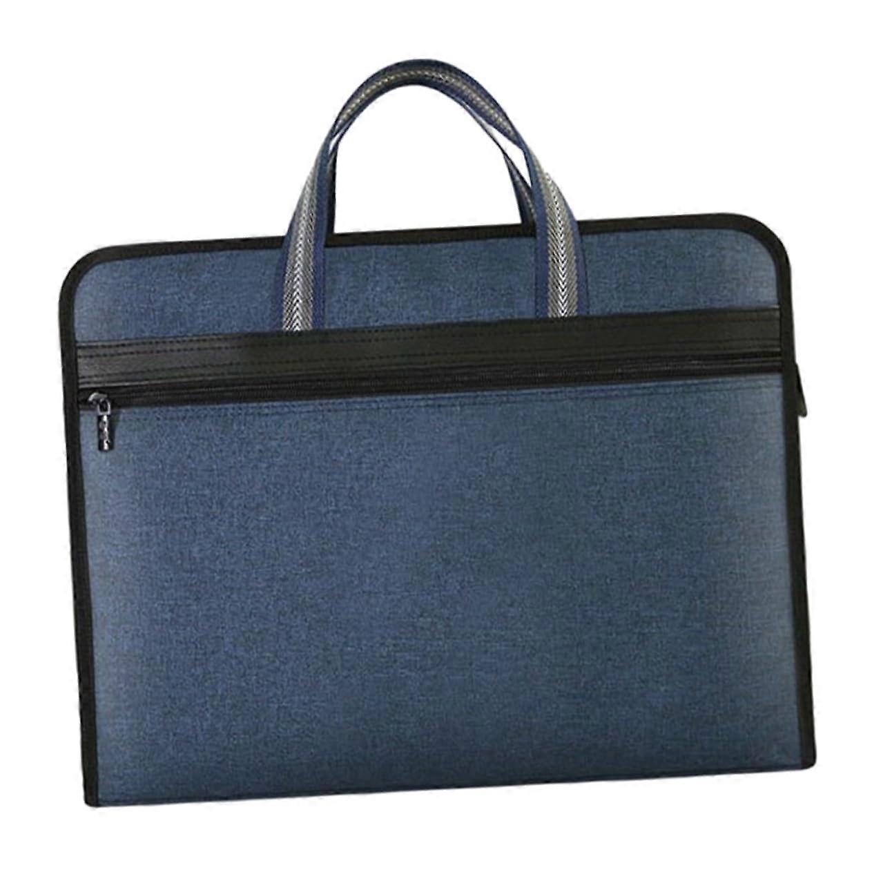 Canvas File Organizer Bag With Zipper Closure, Portable Document Tote, Ergonomic Handle, Fits A4/Letter Folders, Travel