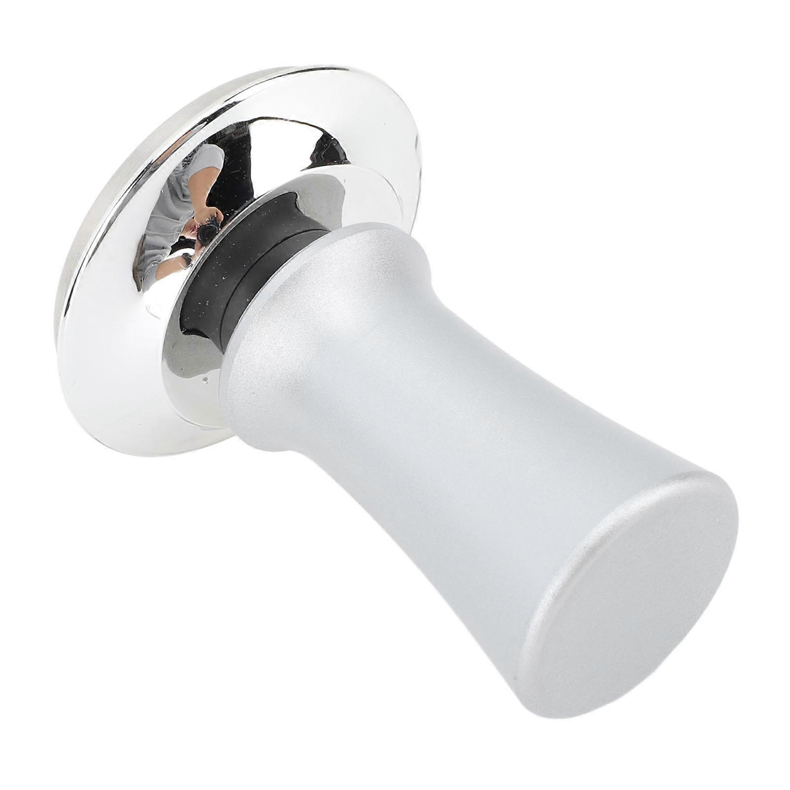 Mango elástico de acero inoxidable de 53mm con tamper de café plateado