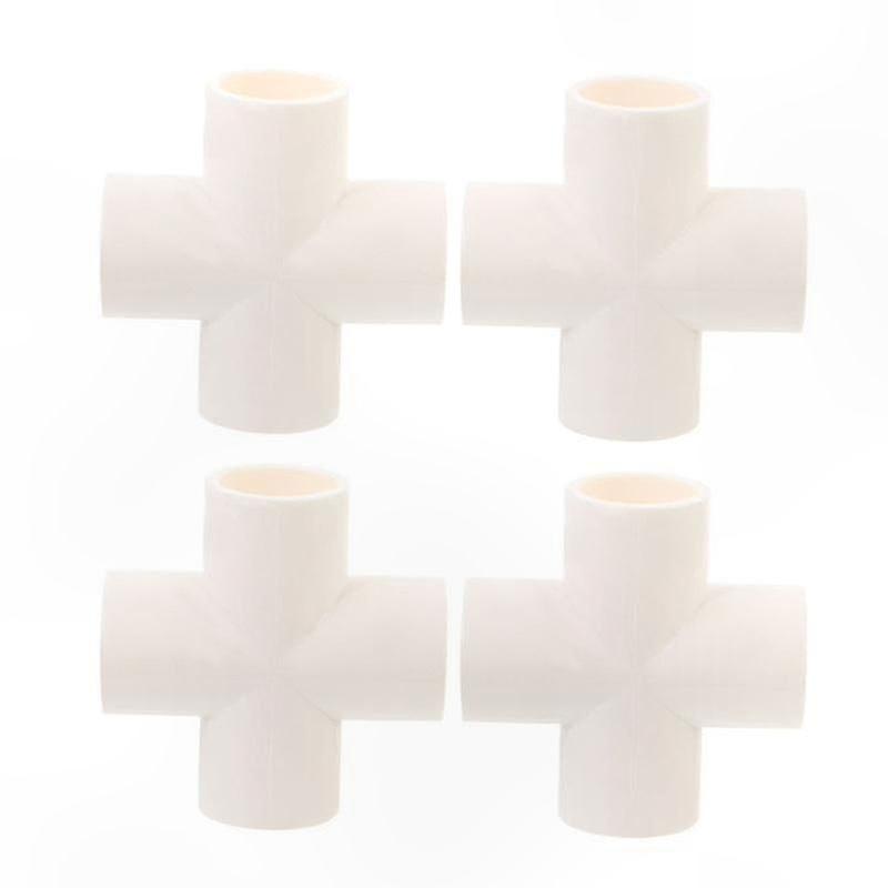 4-pak PVC rørfittings adapterstik