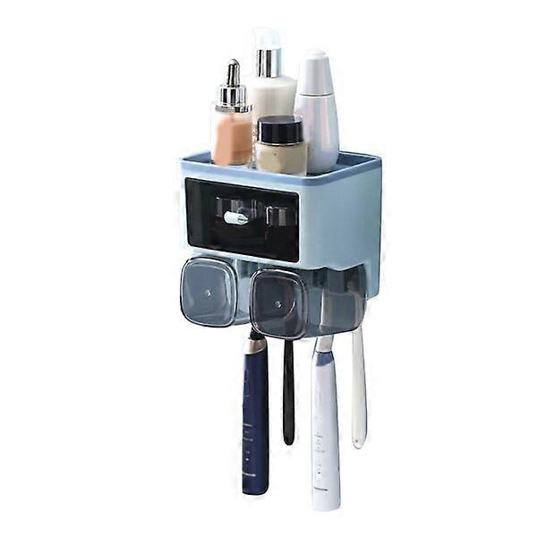 Toothbrush holder, multi-cup layout with drawer, wall-mounted, waterproof and practical