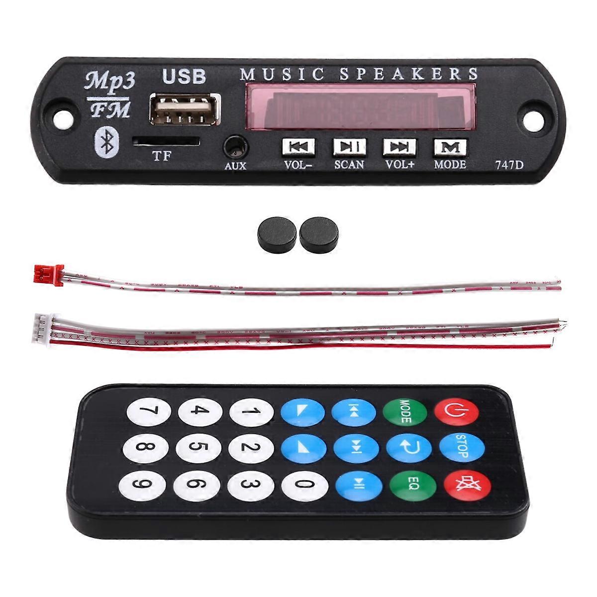 Wireless Bluetooth 5.0 Decoder Board 5.0 DC 12V MP3 WMA Audio Module USB TF Radio with Remote Control
