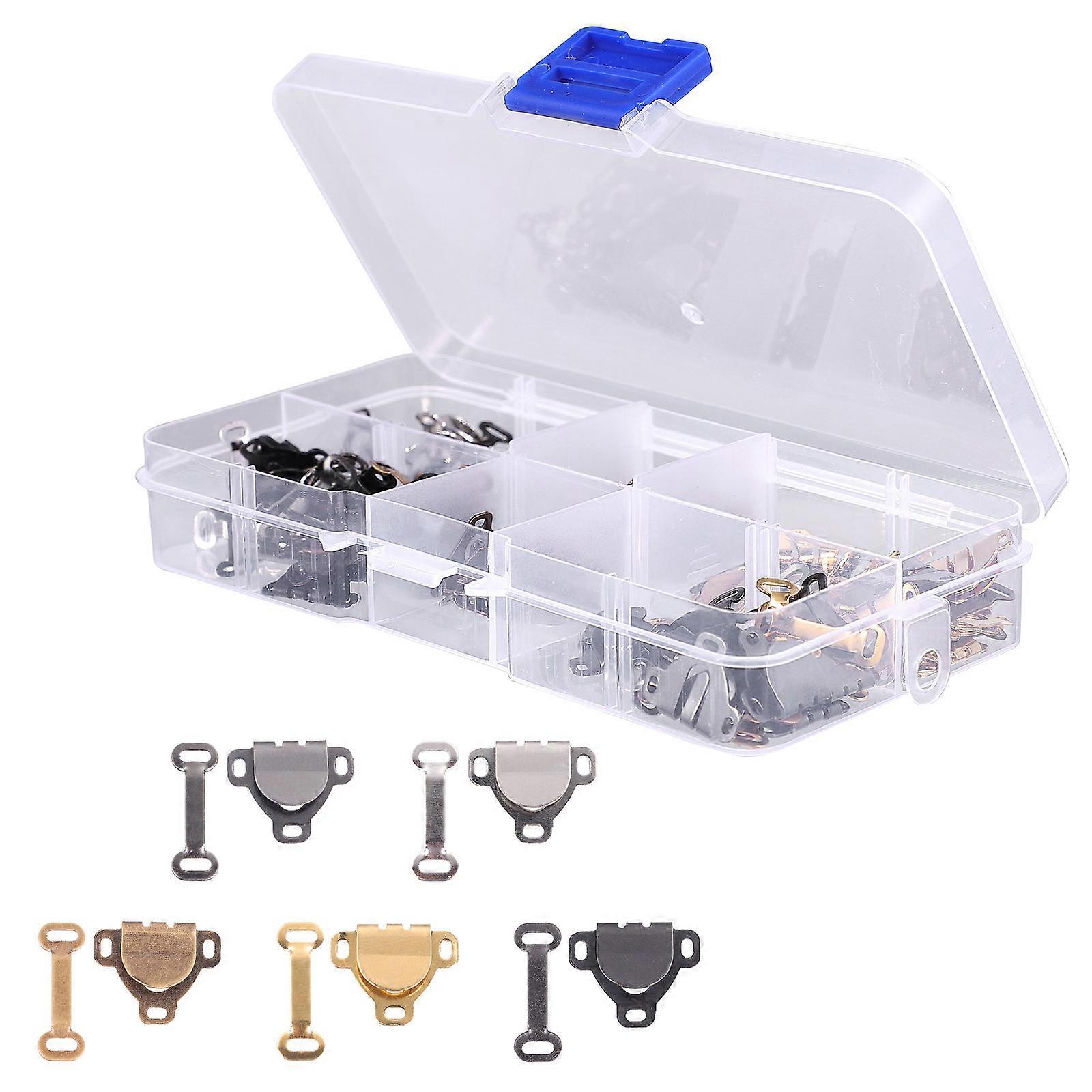 150Pcs Assorted Color Copper Hooks and Eyes Set for DIY Sewing Projects with Wide Uses