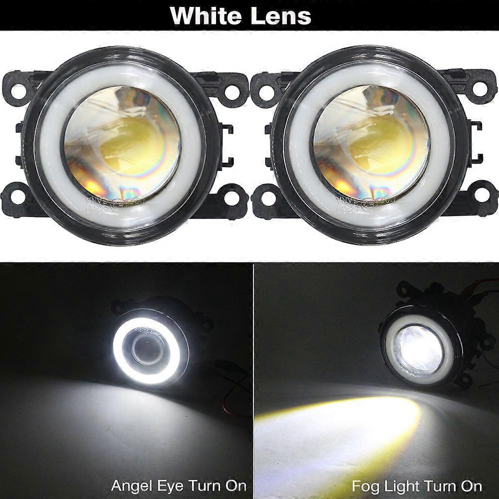 Applicable Cawanerl 2 Pcs Car H11 30W LED Fog Light COB Angel Eye Daytime Running Light 12V Accessories For Renault Grand Scenic 2004-2015