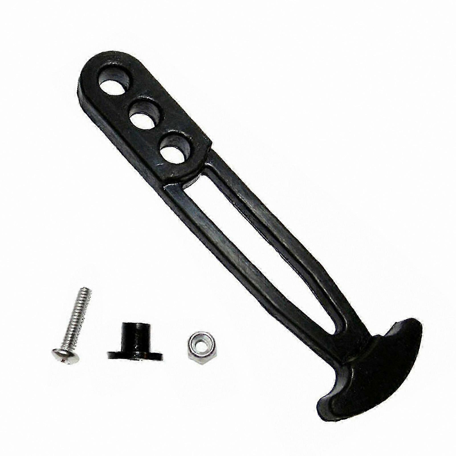 Marine Ladder Strap with Rubber Latch and Bungee Retainer for Boat Boarding - Black, 1pc