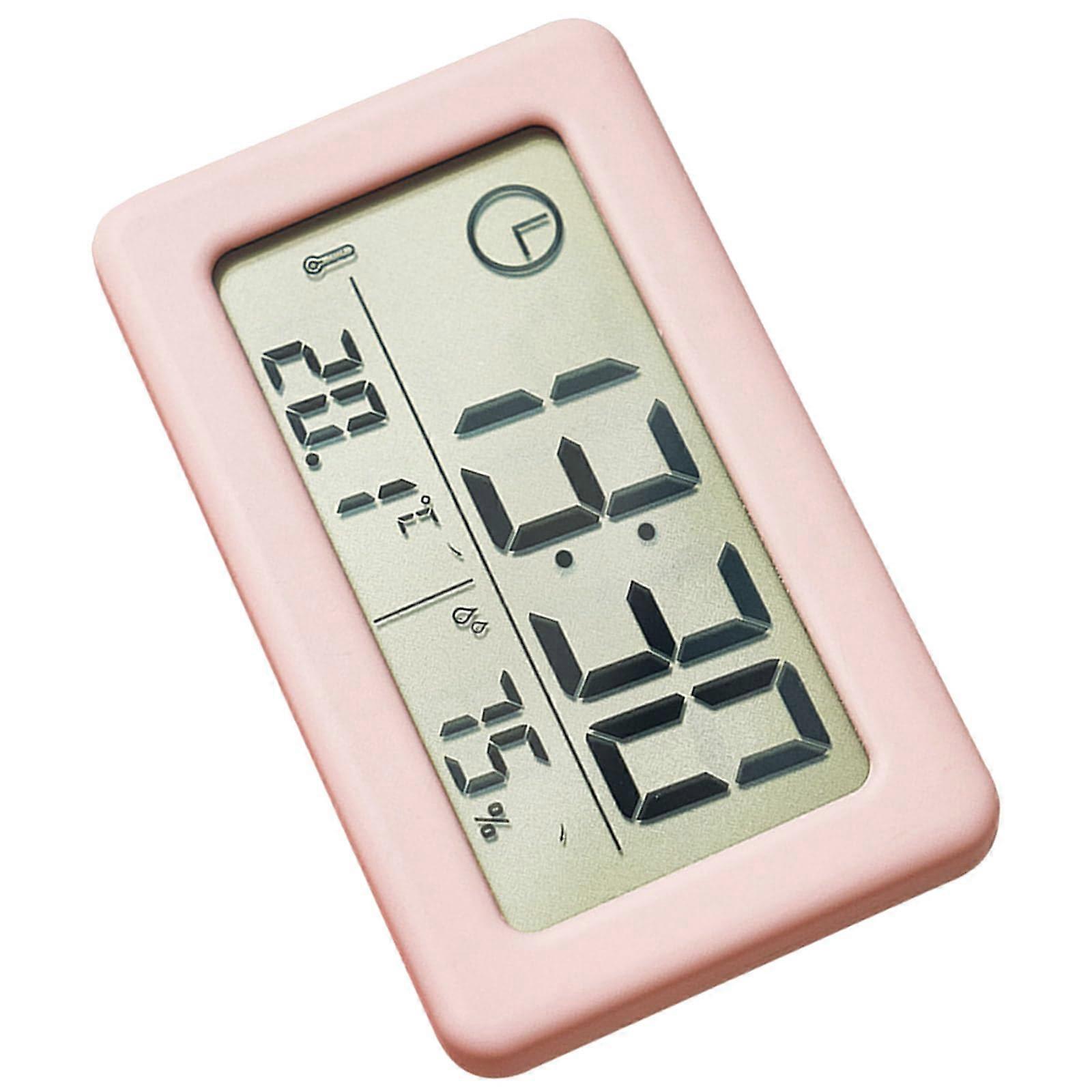 Electronic Clock With Large LCD Display, Temperature And Humidity Sensor, Digital Thermometer Hygrometer