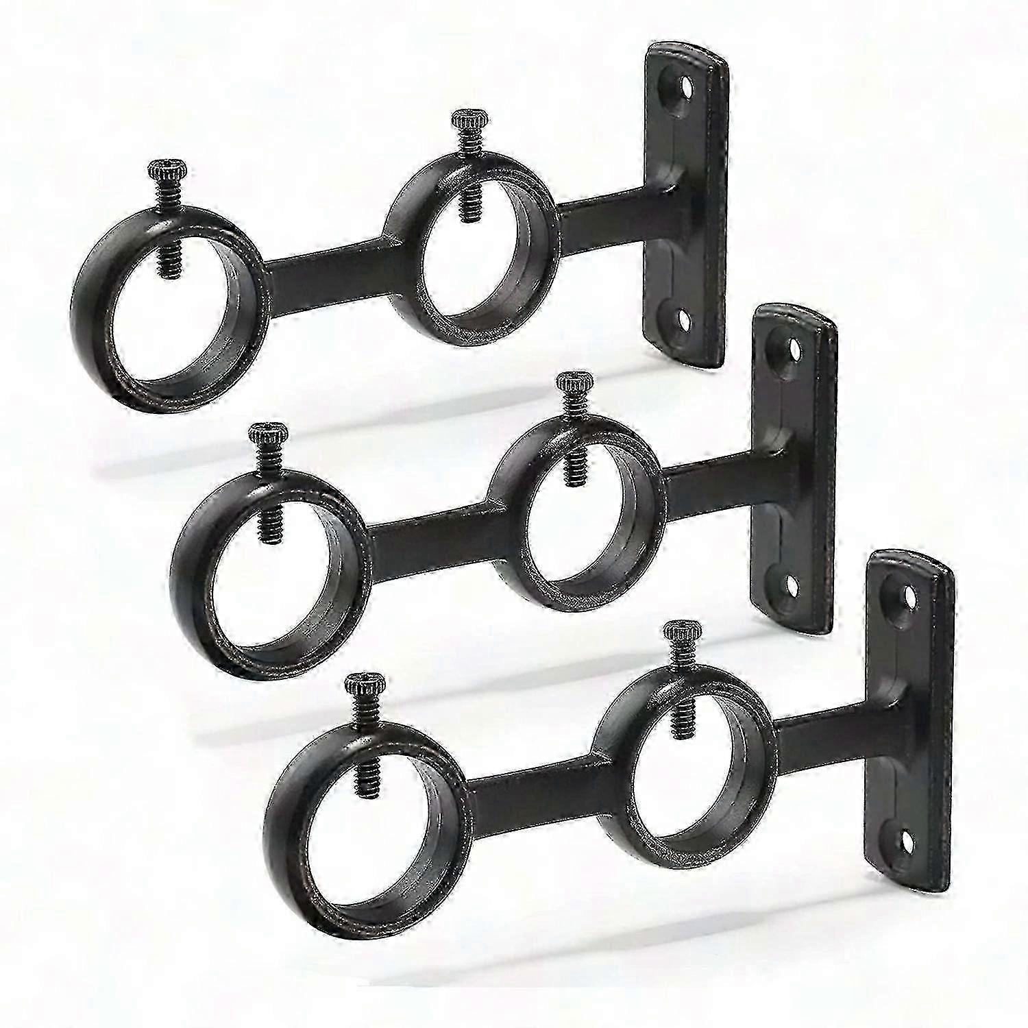 3pcs Heavy Duty Double Curtain Rod Brackets Edition 0909