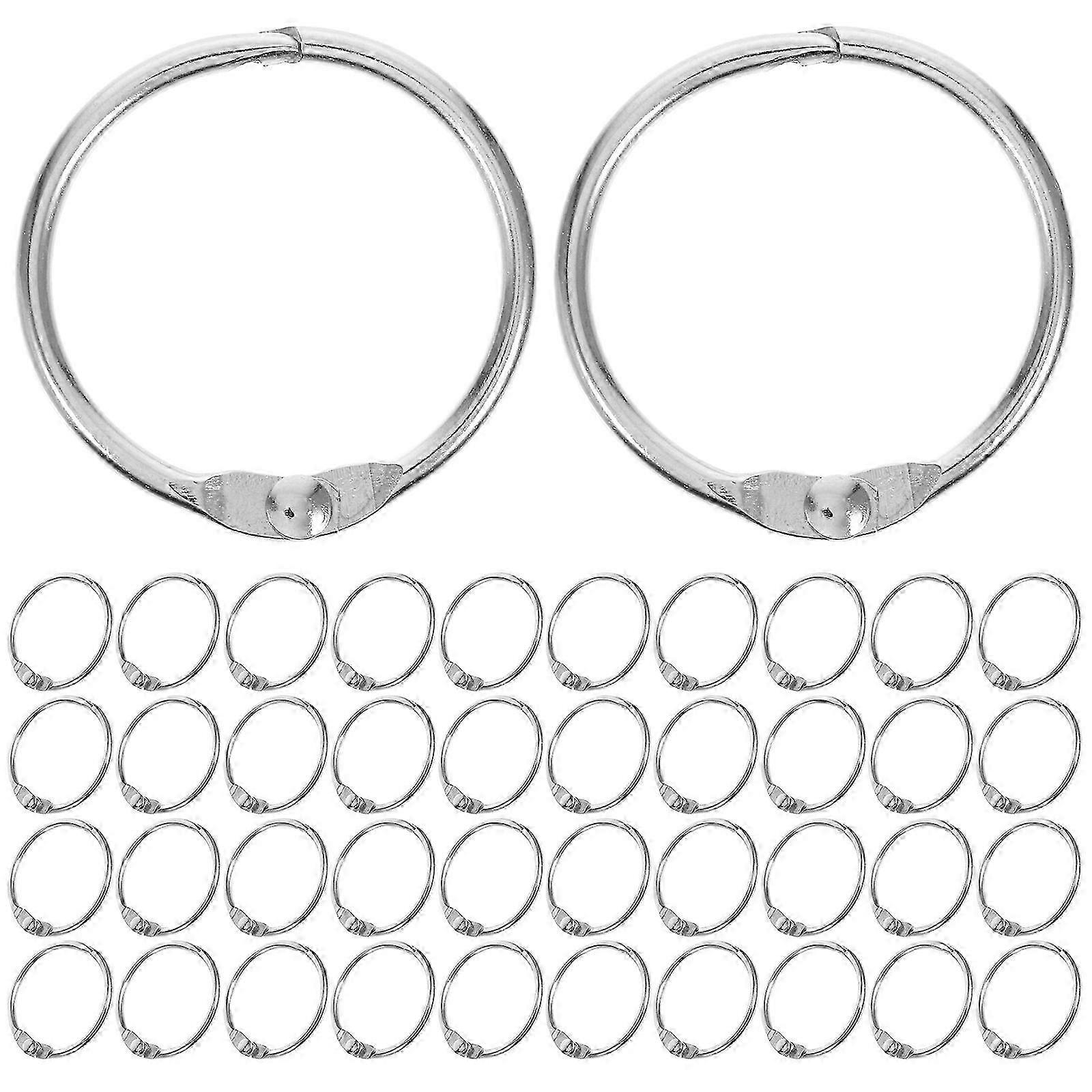 Metal Book Rings for DIY Crafting and Paper Binding, 100 Pieces