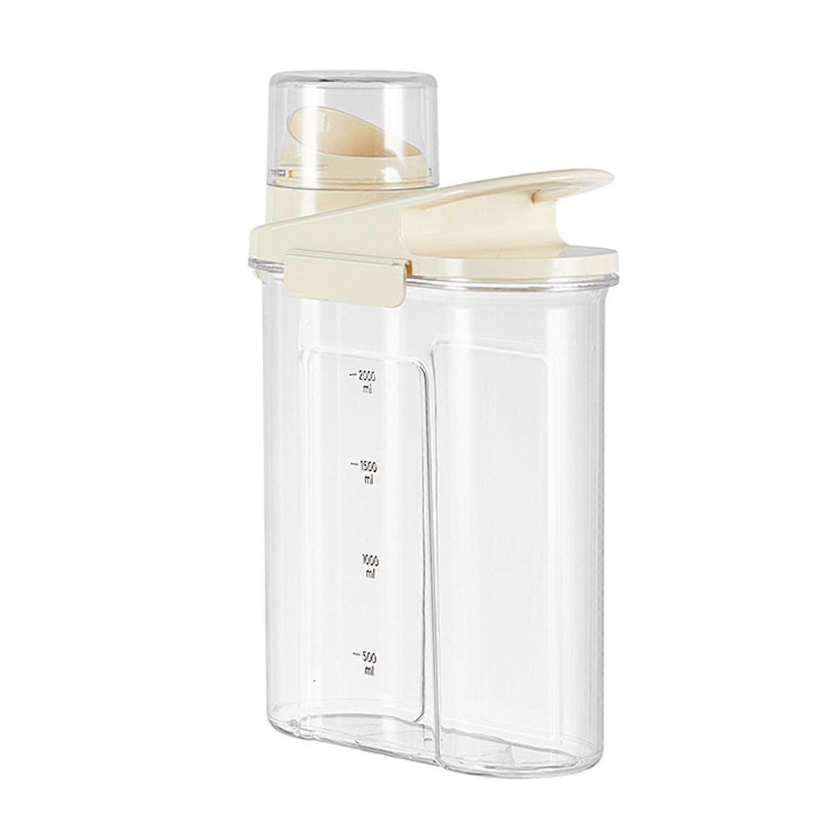 Transparents Rice and Cereal Storage Bin Kitchen Canister Practical Plastics Handle Cereal Dispenser