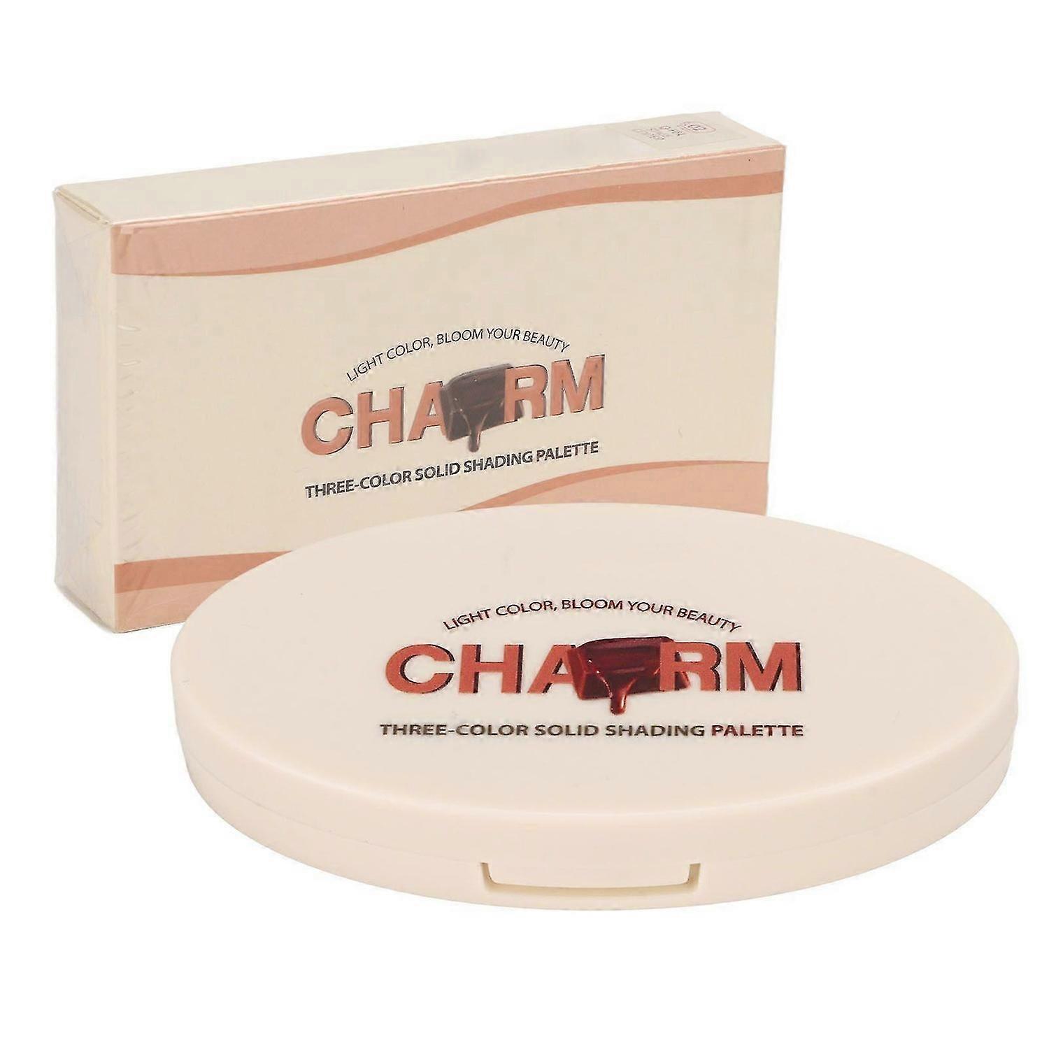 2025 Latest Model 3 Colors Makeup Bronzer Highlight Palette Pressed Light Fine...