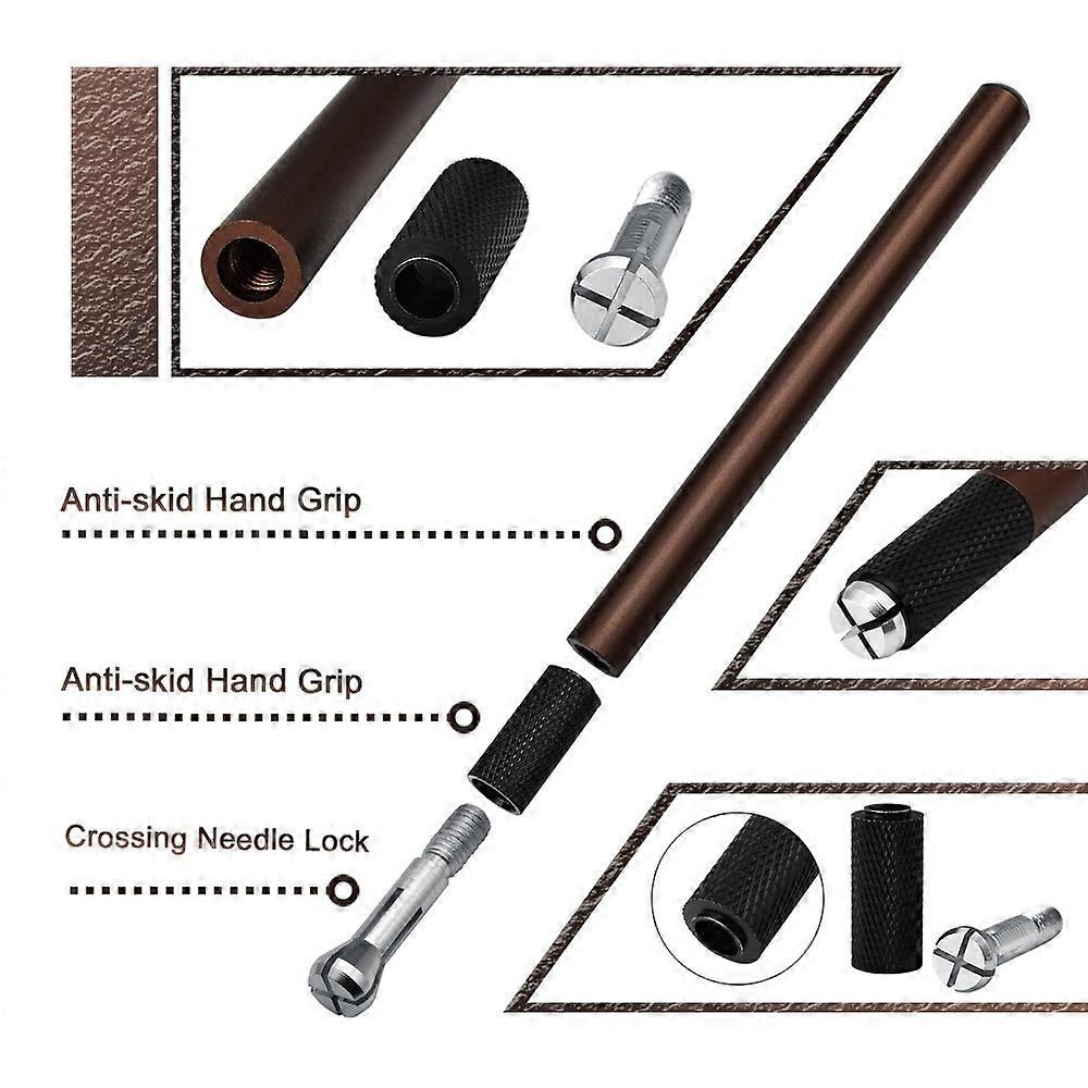 Eyebrow Microblading Kit Skin Art Tattoo Practice Tool Eyebrow Practice Set Coffee Single-Head with Stainless Steel Hand Pen Skin Tool