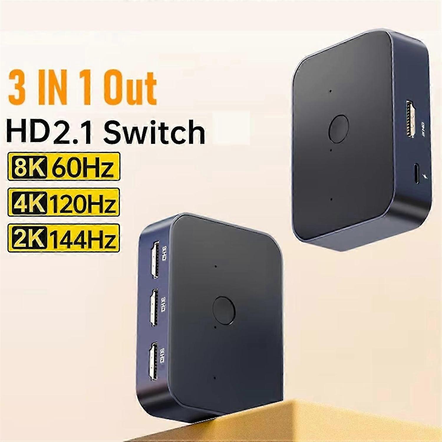 8K60Hz/4K120Hz HDMI-Compatible Splitter Switcher