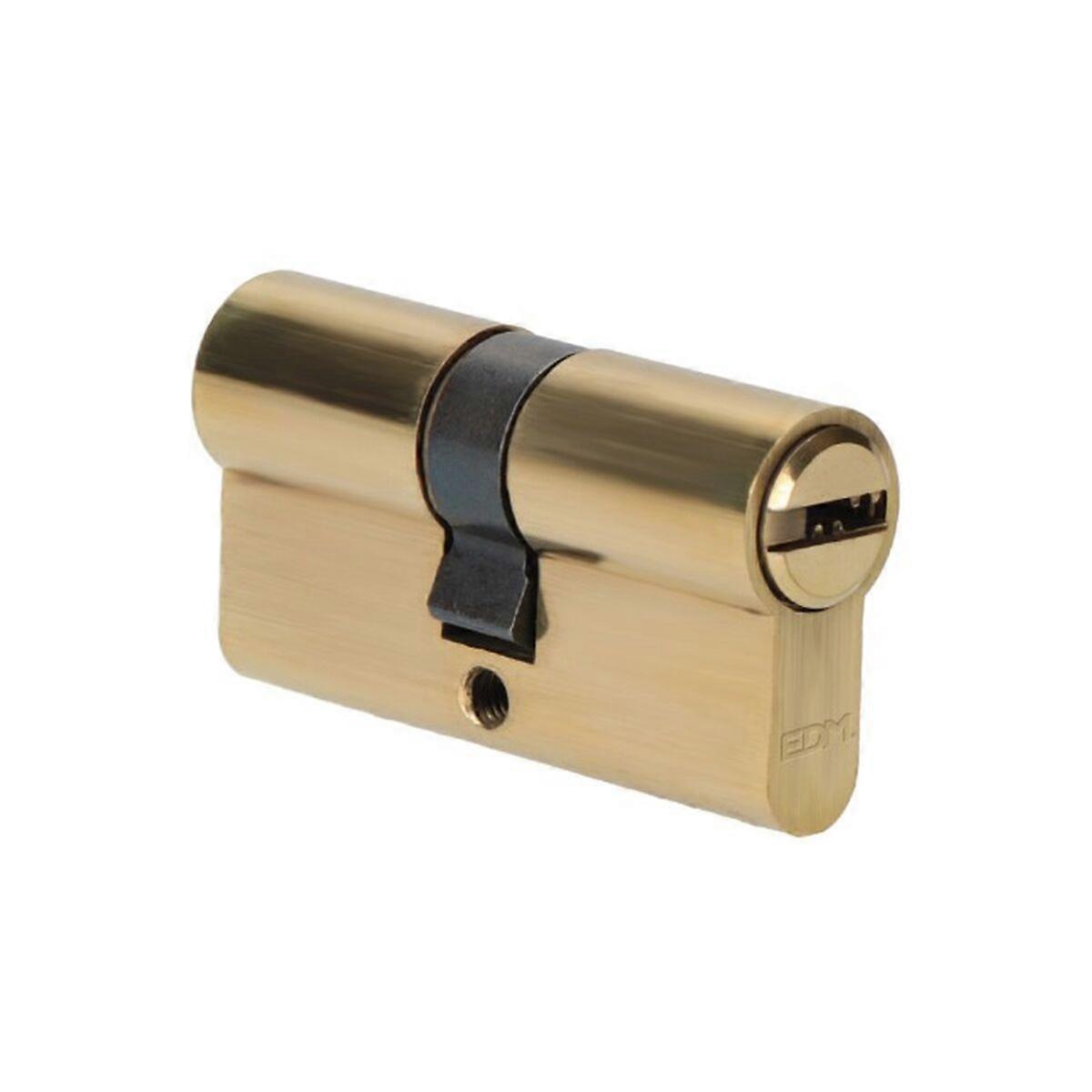 Security cylinder EDM 85167 R15 Golden Brass Long camlock 60 x 30 x 17 mm