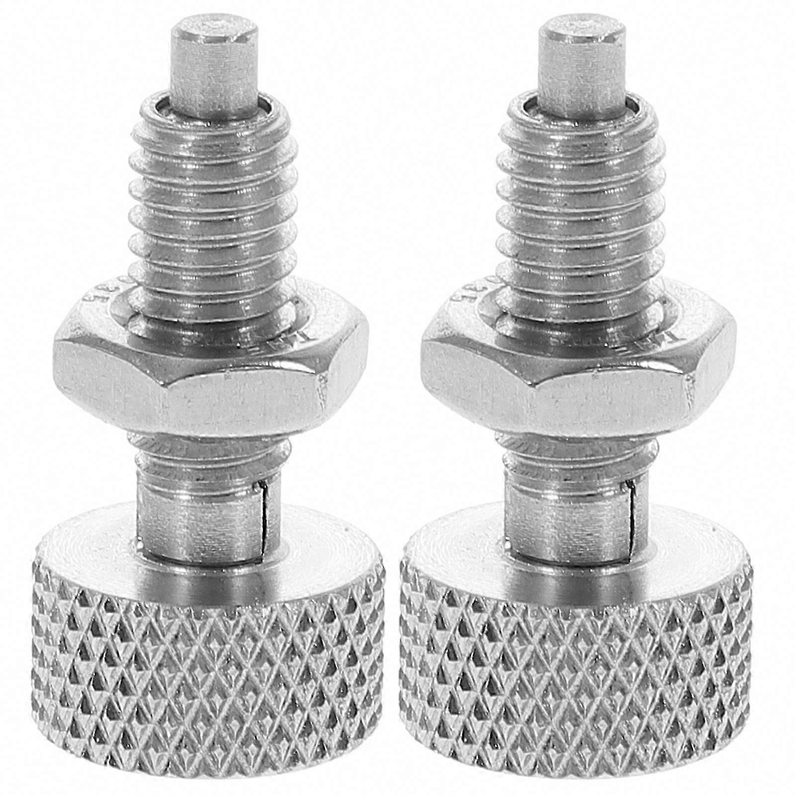 2pcs Retractable Spring Plunger Stainless Steel Indexing Locking Plunger
