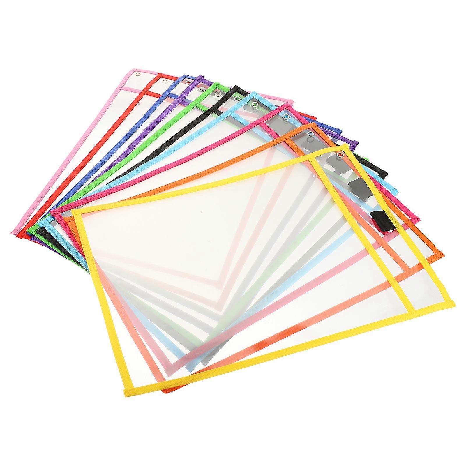 PVC Dry Erase Pocket Portable Reusable Sheet Protector for Storage 20Pcs