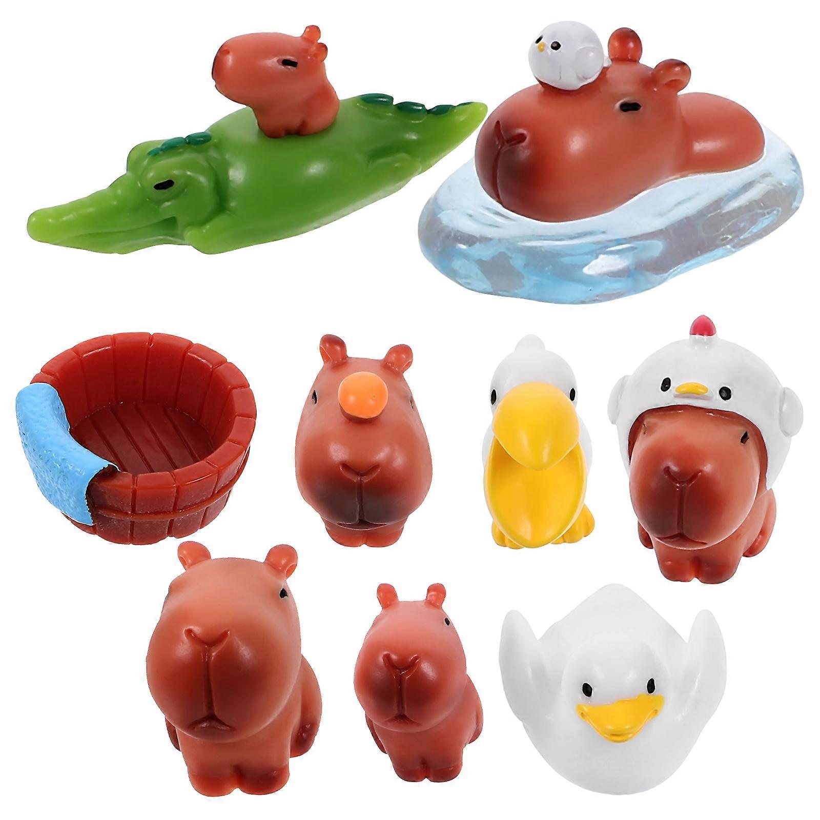 Animal Figurines Miniature Resin Small Animal Statue Set 40Pcs for Display