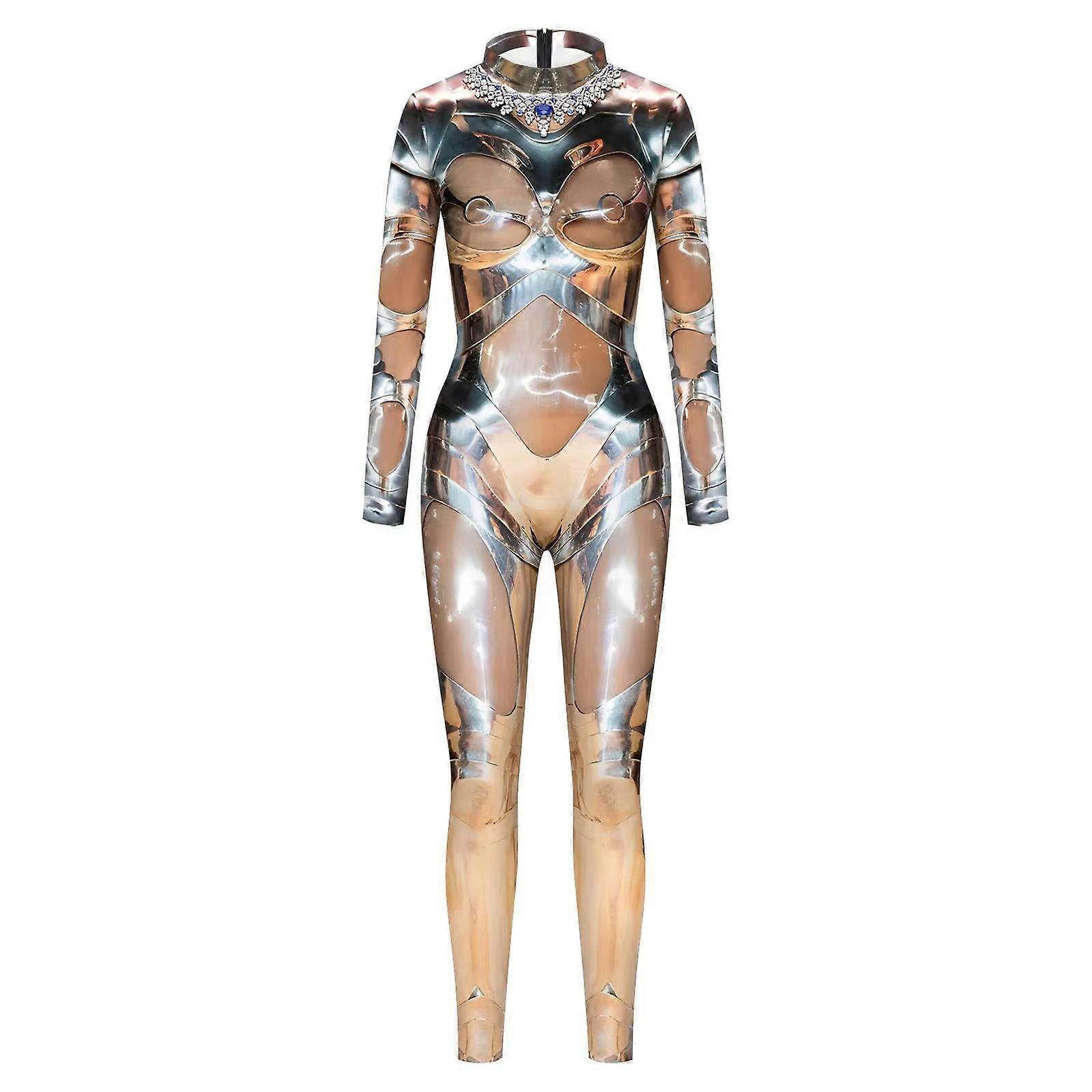 2025 New Halloween Party Jumpsuit Colorful Cosplay Bodysuit Stage Performance