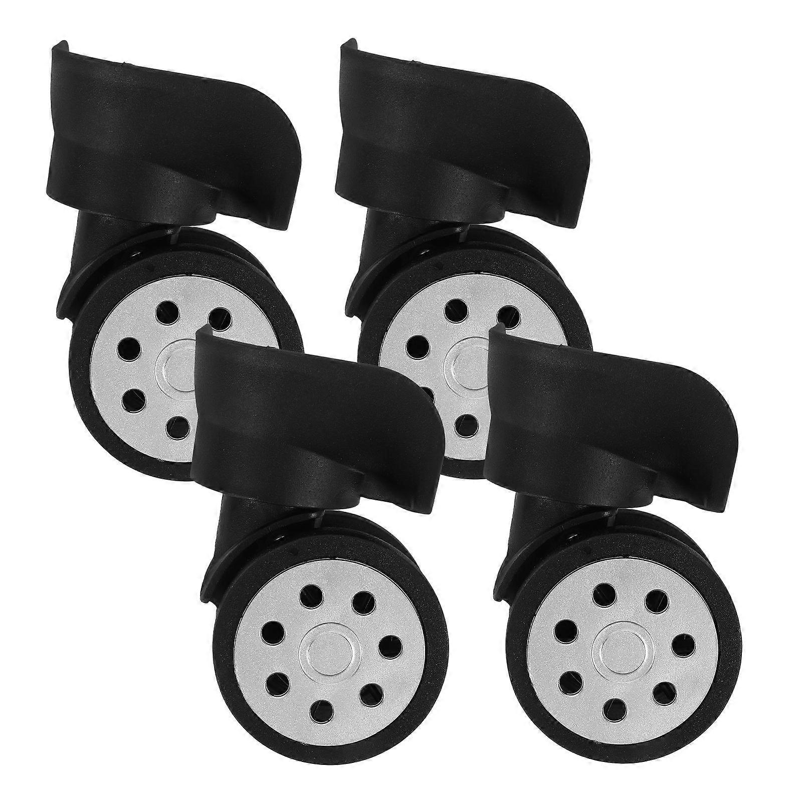 Black Silent Luggage Wheels Universal Suitcase Caster Replacement 4Pcs