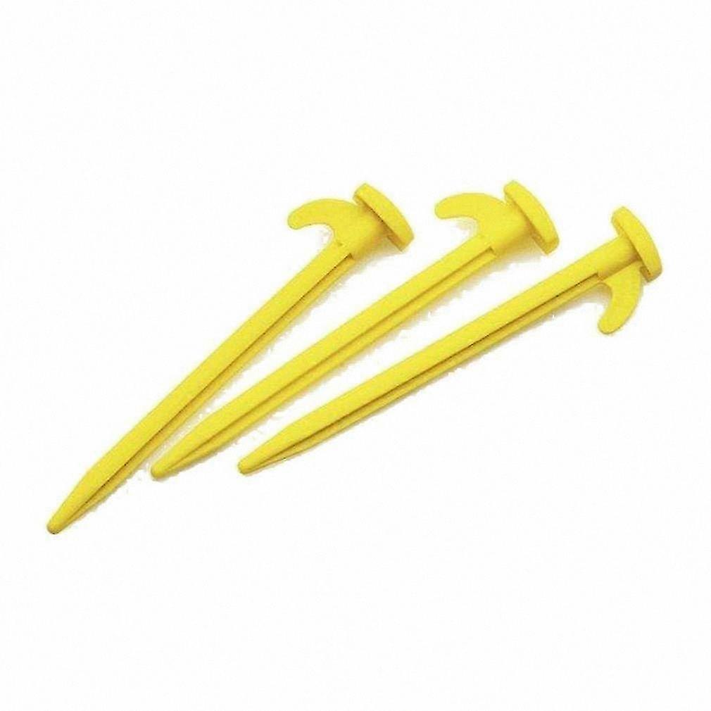 Yellow Plastic Power Pegs, 8-inch Size, 10 Pack, Durable and Versatile for Various Applications