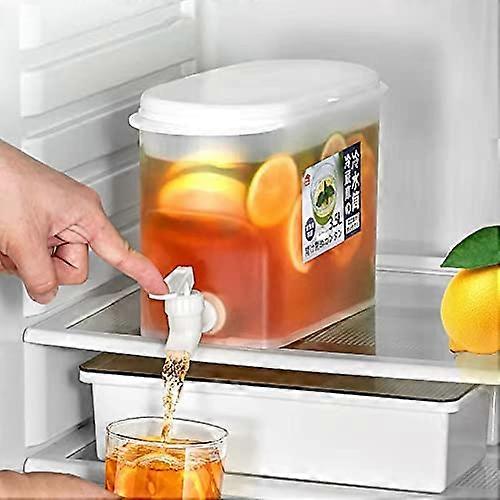 3.5L Water Jug With Faucet Plastic Refrigerator Drinks Dispenser With Lid Lemon Juice Jug Ice Water Infuser Single Tap