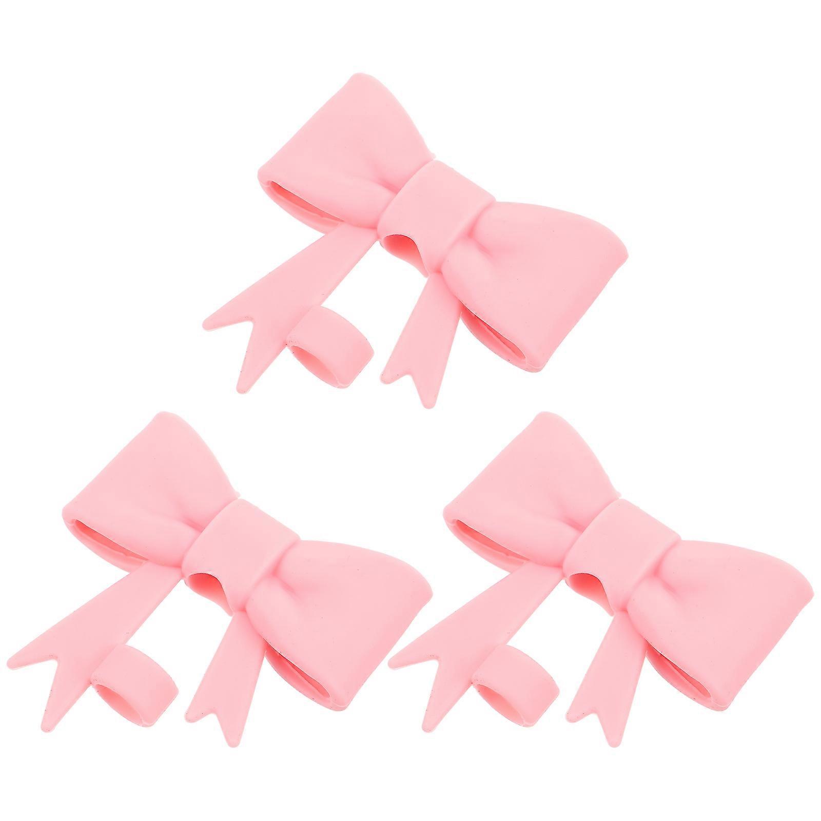 Absorb Straw Silicone Bow Straw Cover for Cup Use 3Pcs Practical Caps