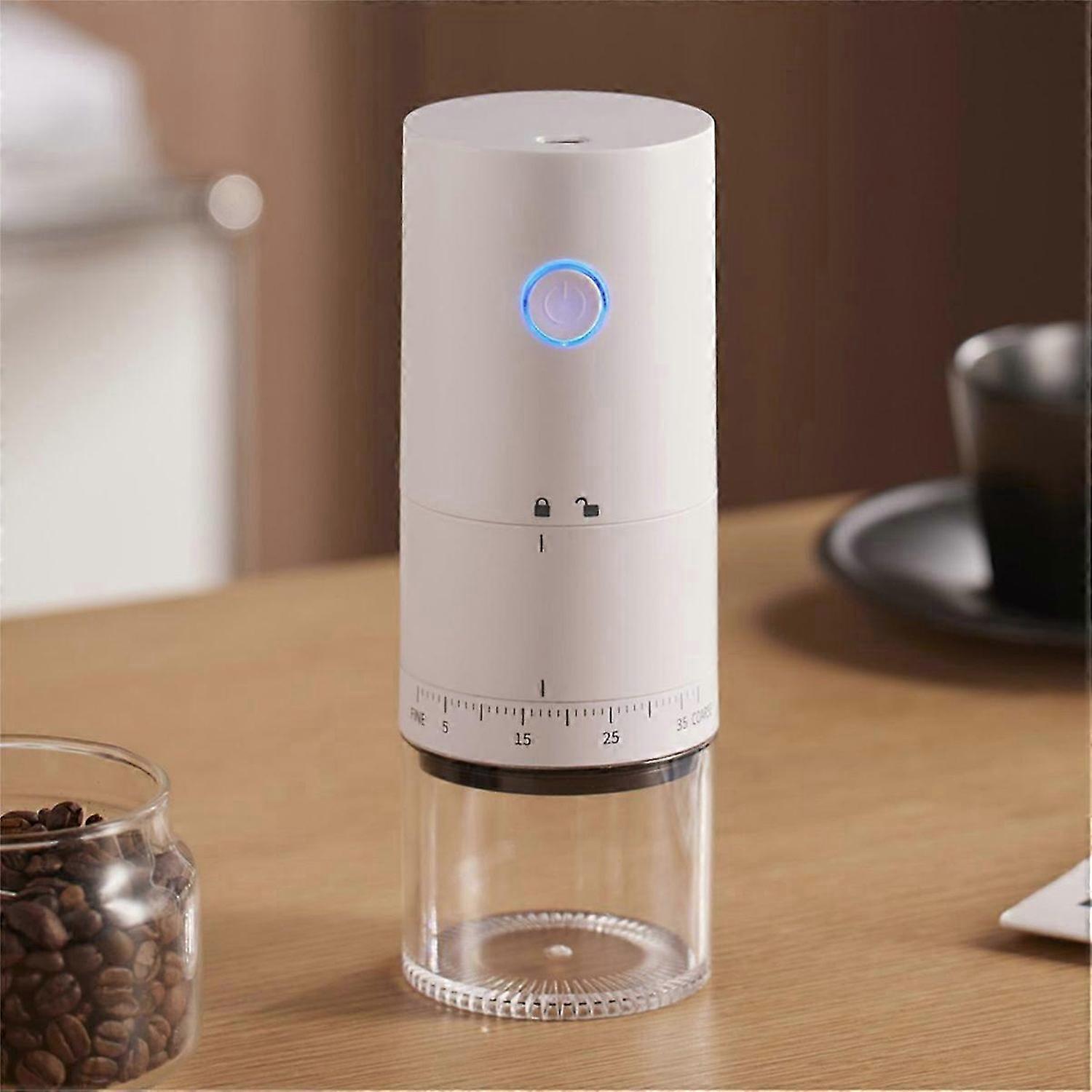 Electric Coffee Grinder with External Adjustment USB Coffee Grinder,A