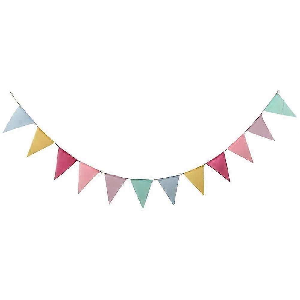Holiday Triangle Banner Hanging Linen Pennant Bunting Flag Decorative Banner