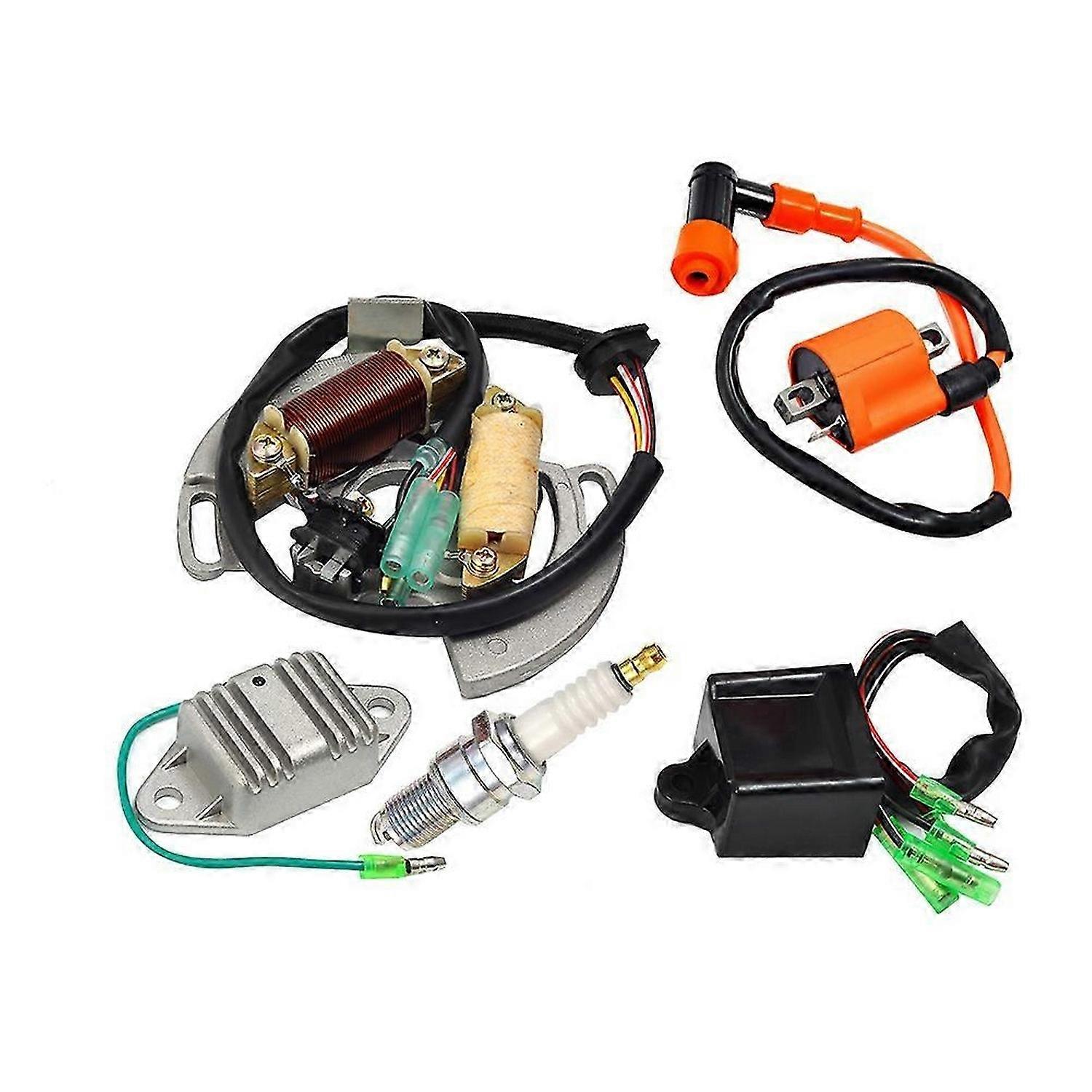 Ignition Coil Spark Plug CDI Box Voltage Regulator Rectifier & Stator Kit for YFS200 97-01