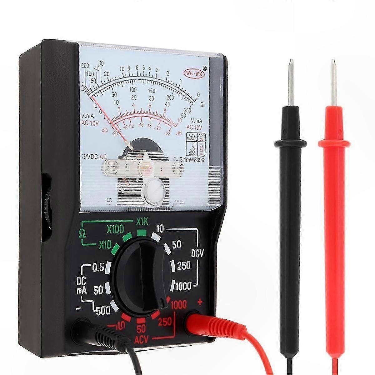 Digital Multimeter with Test Leads and Battery, 1000V Voltage Amp Ohm Meter for Electrical Testing
