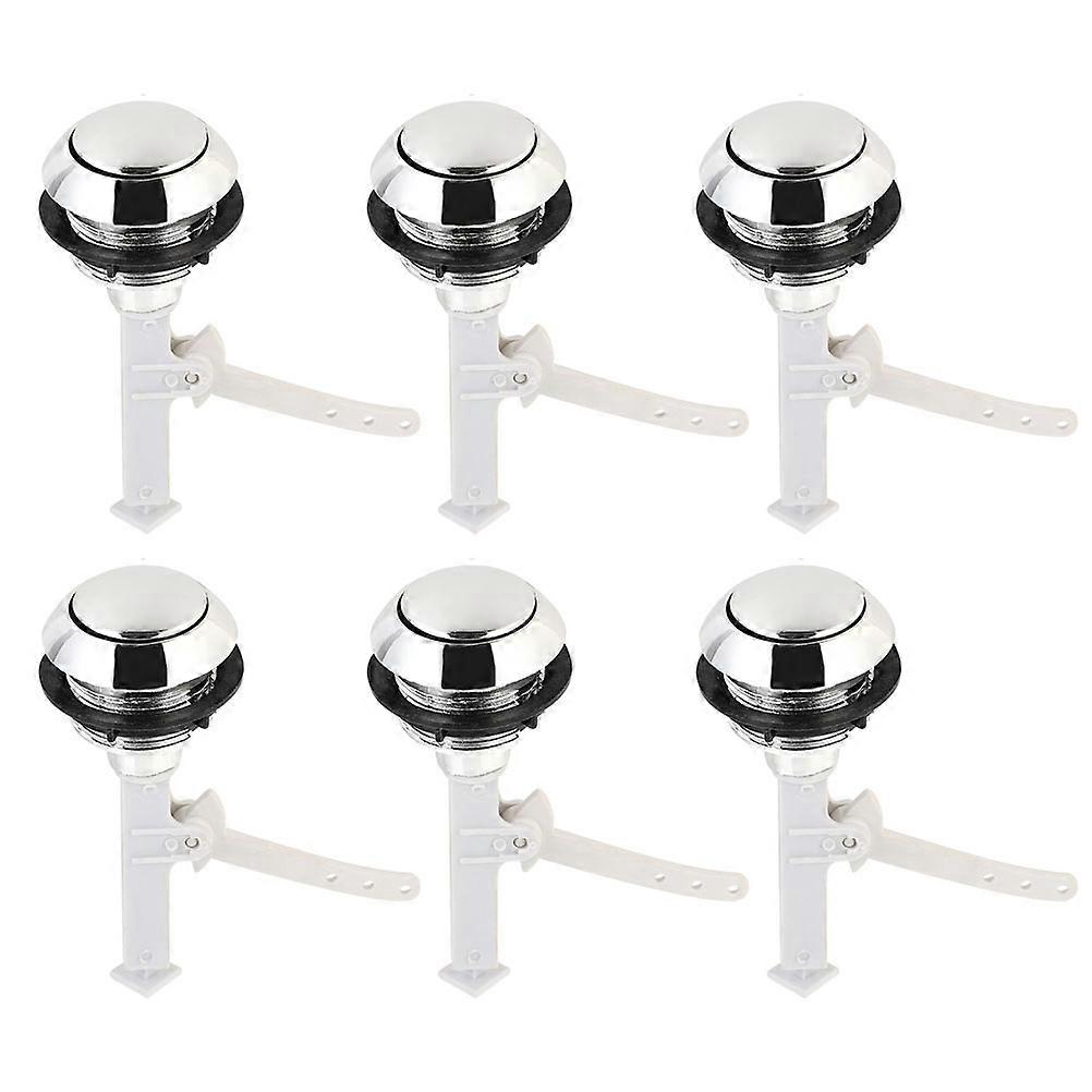 Toilet Push Button Parts Single Push Toilet Button Commercial Users ABS Material 11.5x7x4.5cm 6Pcs
