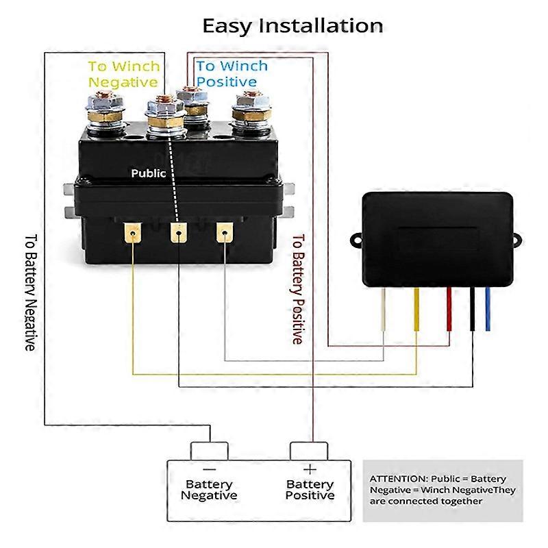Simple 12V 500A Winch Relay 4450 Set With 2 Remote Controls + Controller + Relay Set