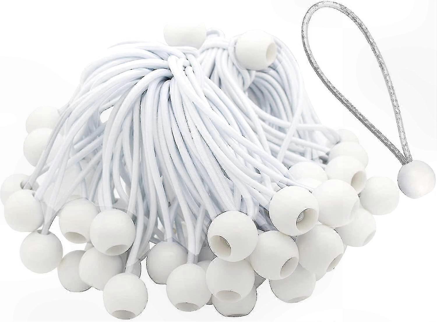 50-Pack Adjustable Elastic Cords with Buckles for Tents Banners Tarps