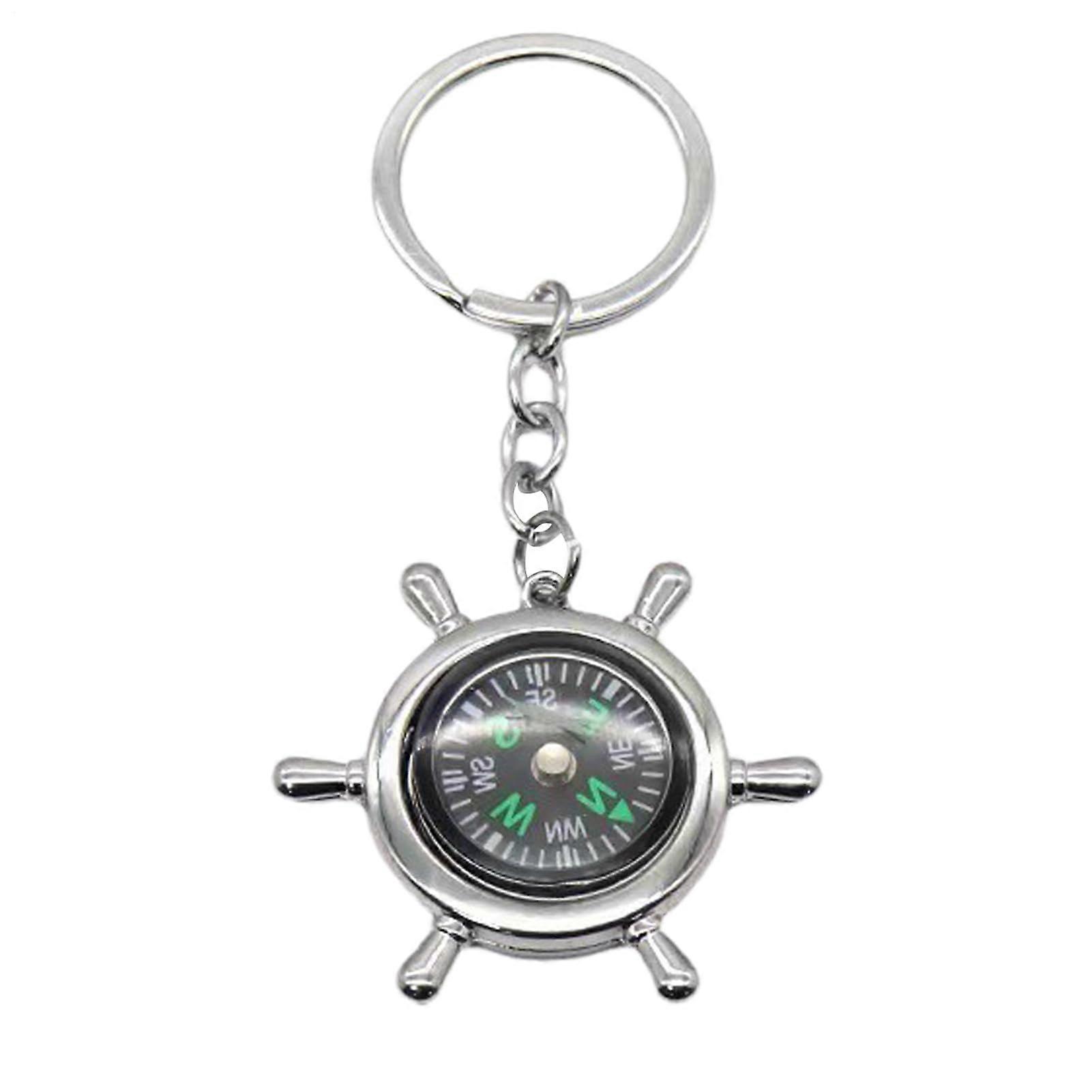 Outdoor Compass Keychain Portable Navigation Survival Gear Pendant Rugged Build For Outdoor Exploration Mountain Trails