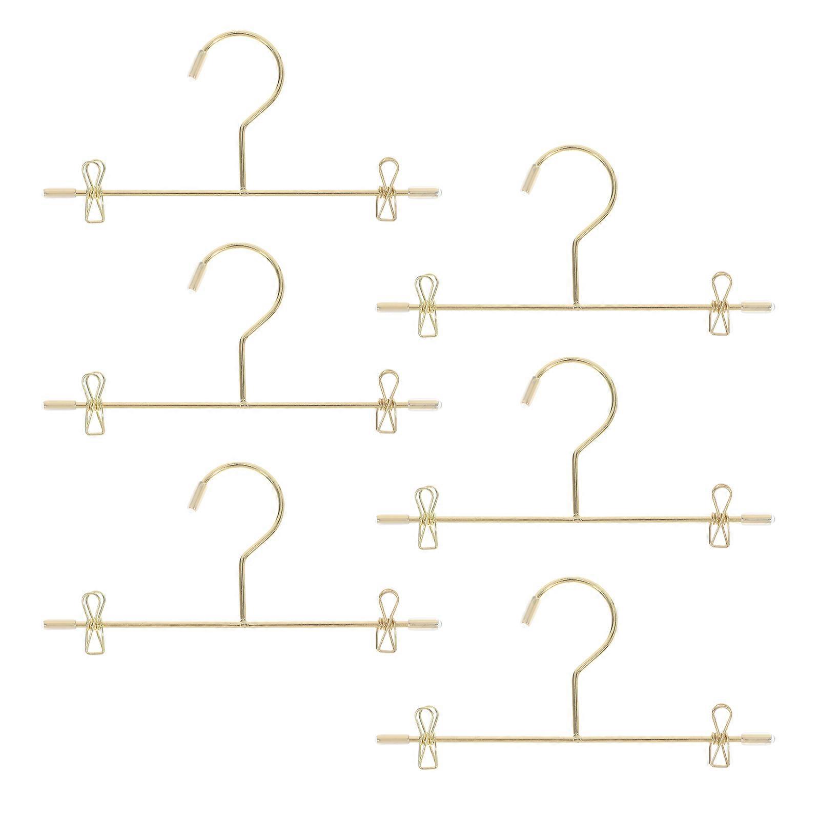 Mini Doll Clothes Hangers Small Doll Garment Hangers For Display Doll Clothes Golden Simple Design Protect From Damage And Dirt 24Pcs
