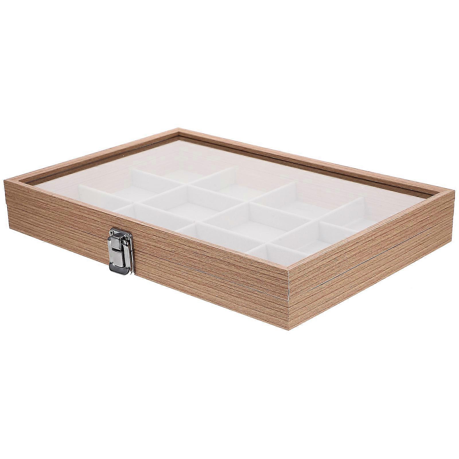 Jewelry Display Case For Home Use Or Jewelry Stores Rectangular Storage Box 13.8X9.4X2In 1Pack