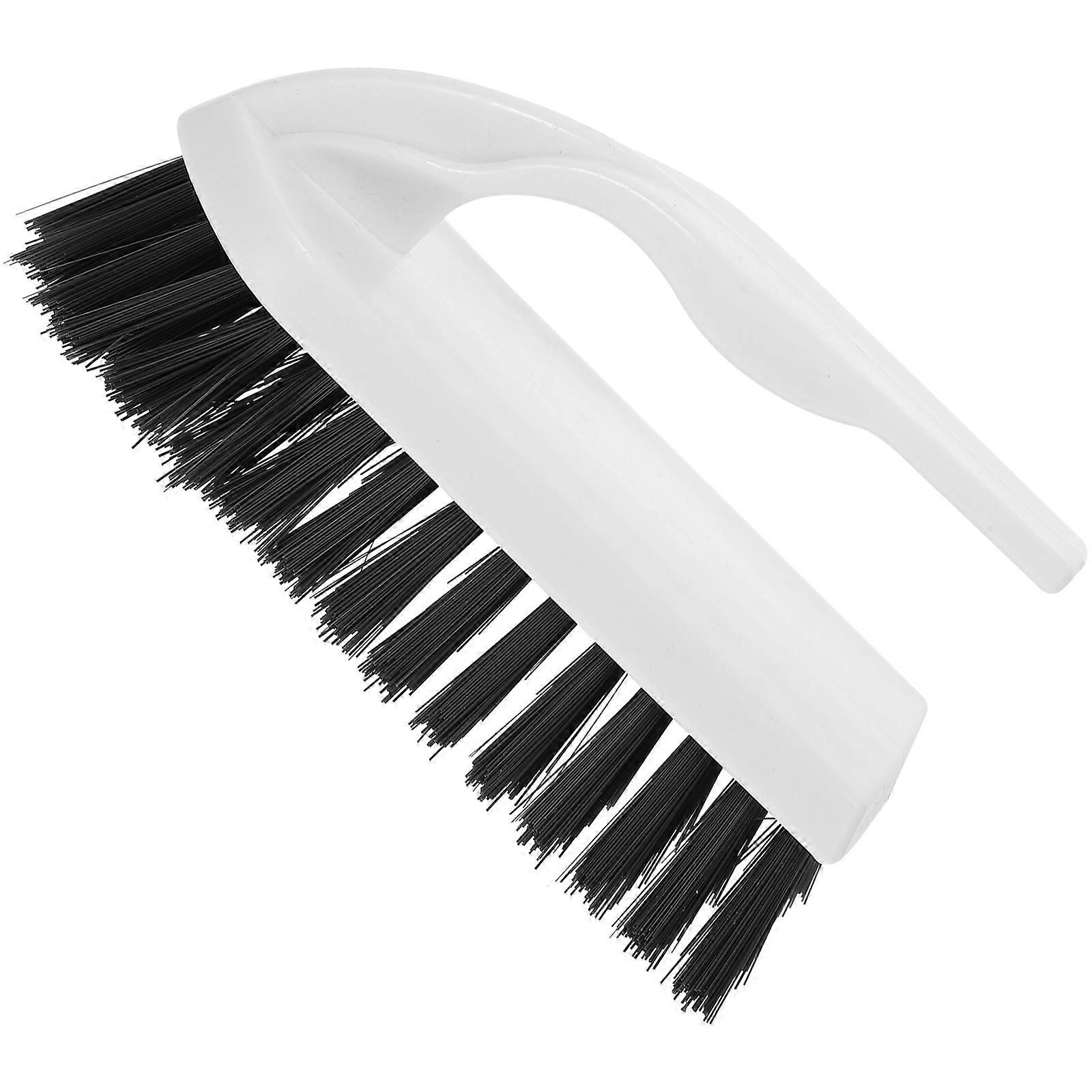 White Plastic Scrub Brush Household Cleaning Brush for Multipurpose Use 2Pcs