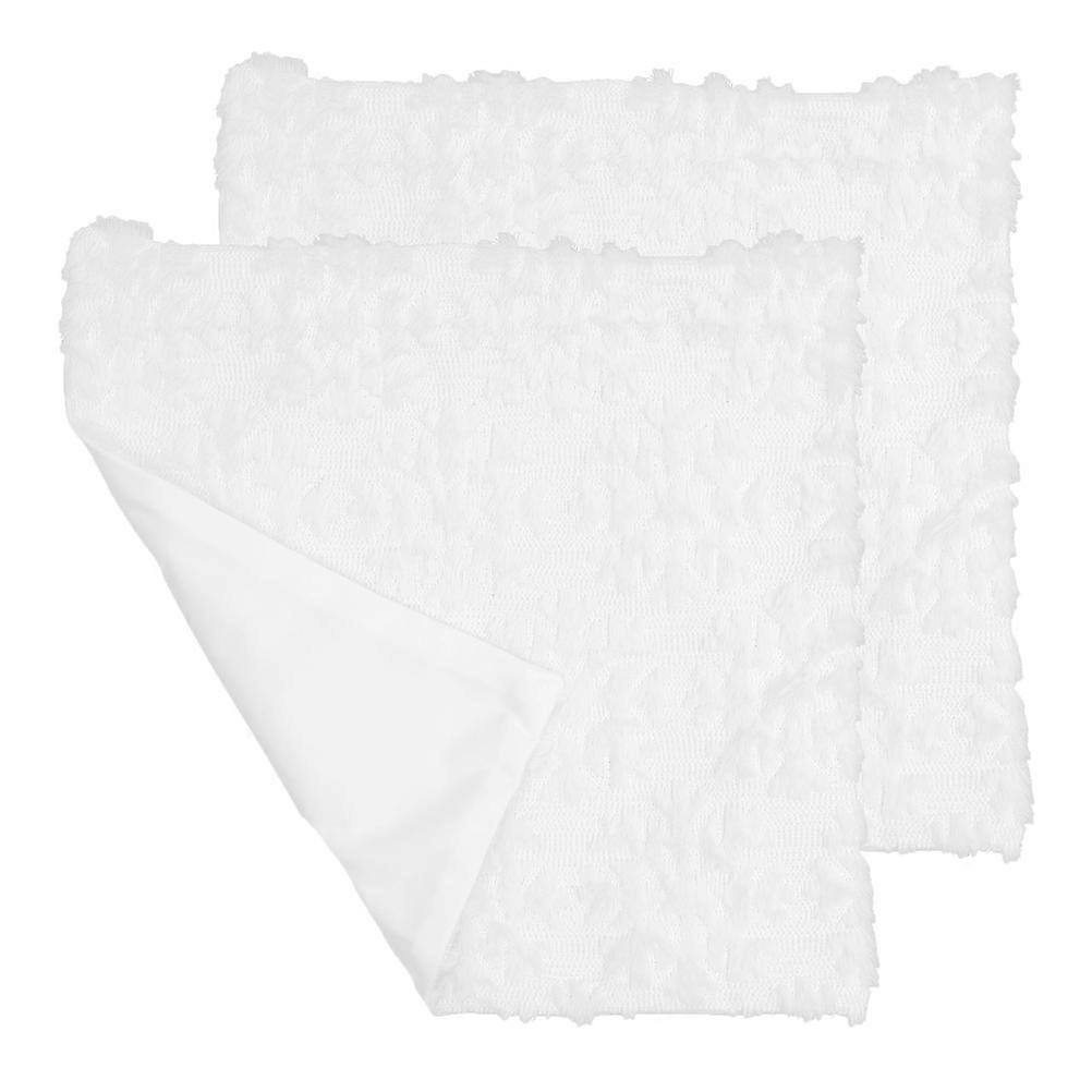 Comfortable Cushion Cover Square Pillowcase for 4Pcs White Plush