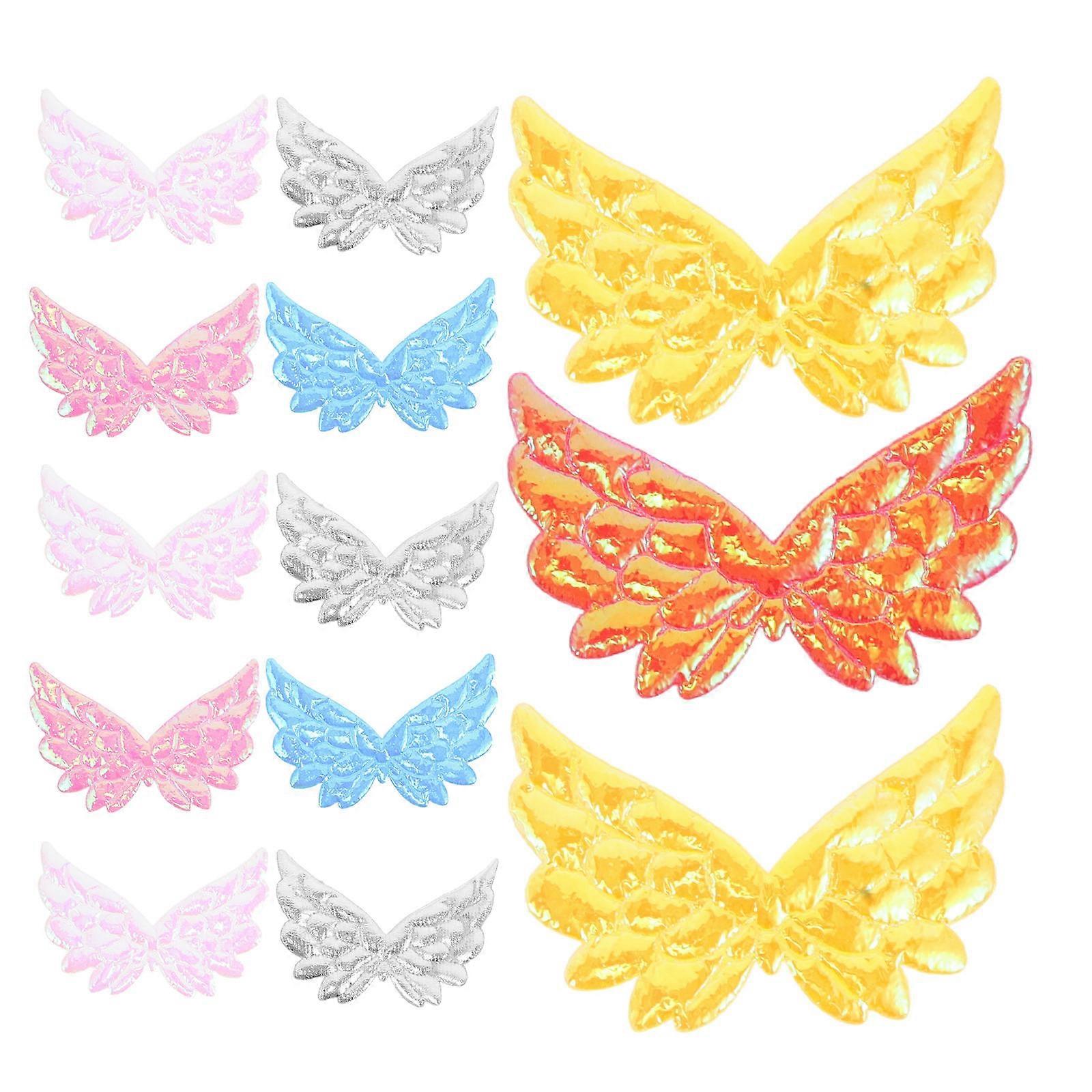 Embossed Angel Wings for Crafts Mini Wing Patches DIY 140Pcs Collection