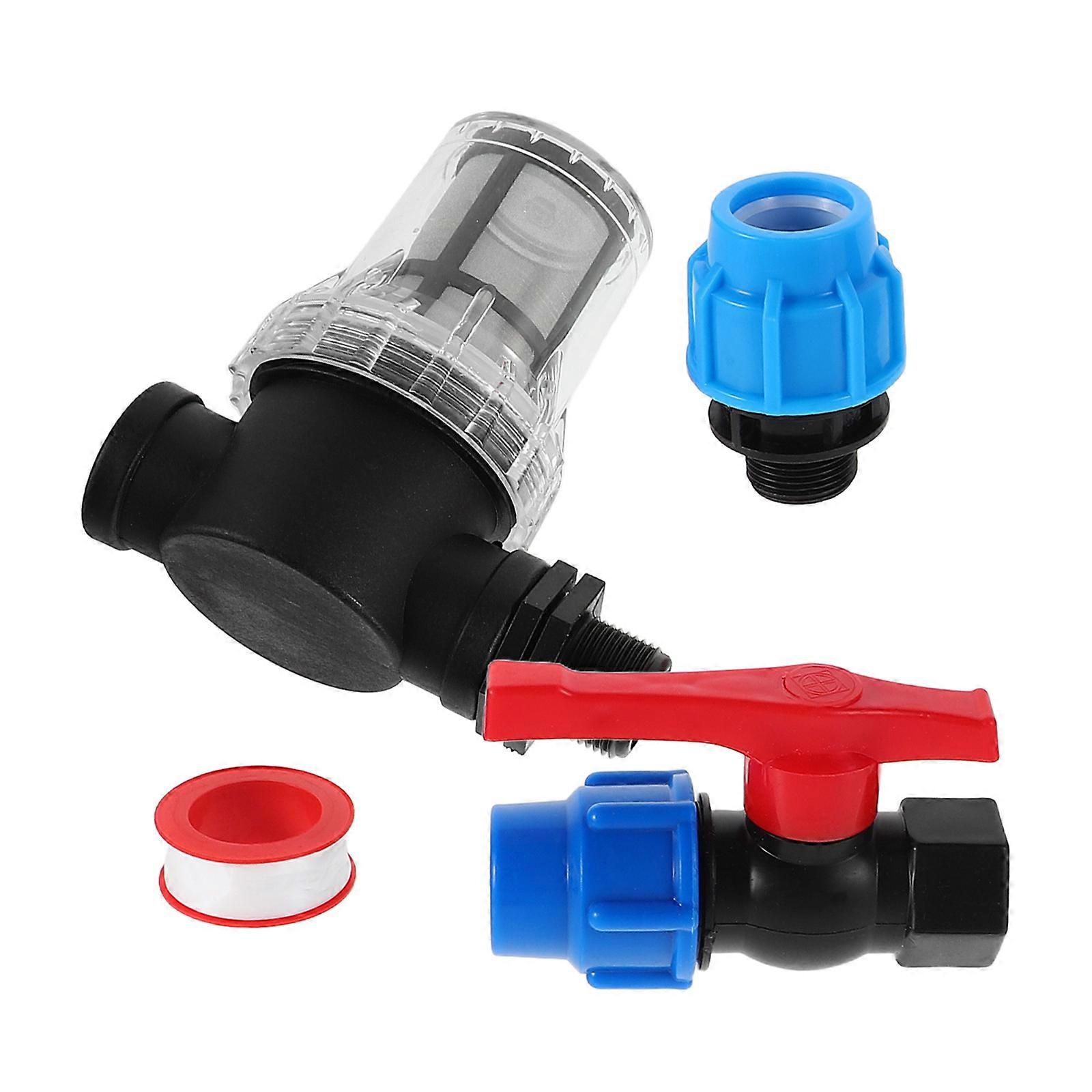 5 Set Ibc Hose Adapter For Garden Outdoor Irrigation System Black Plastic Filtration Efficient Water Regulation