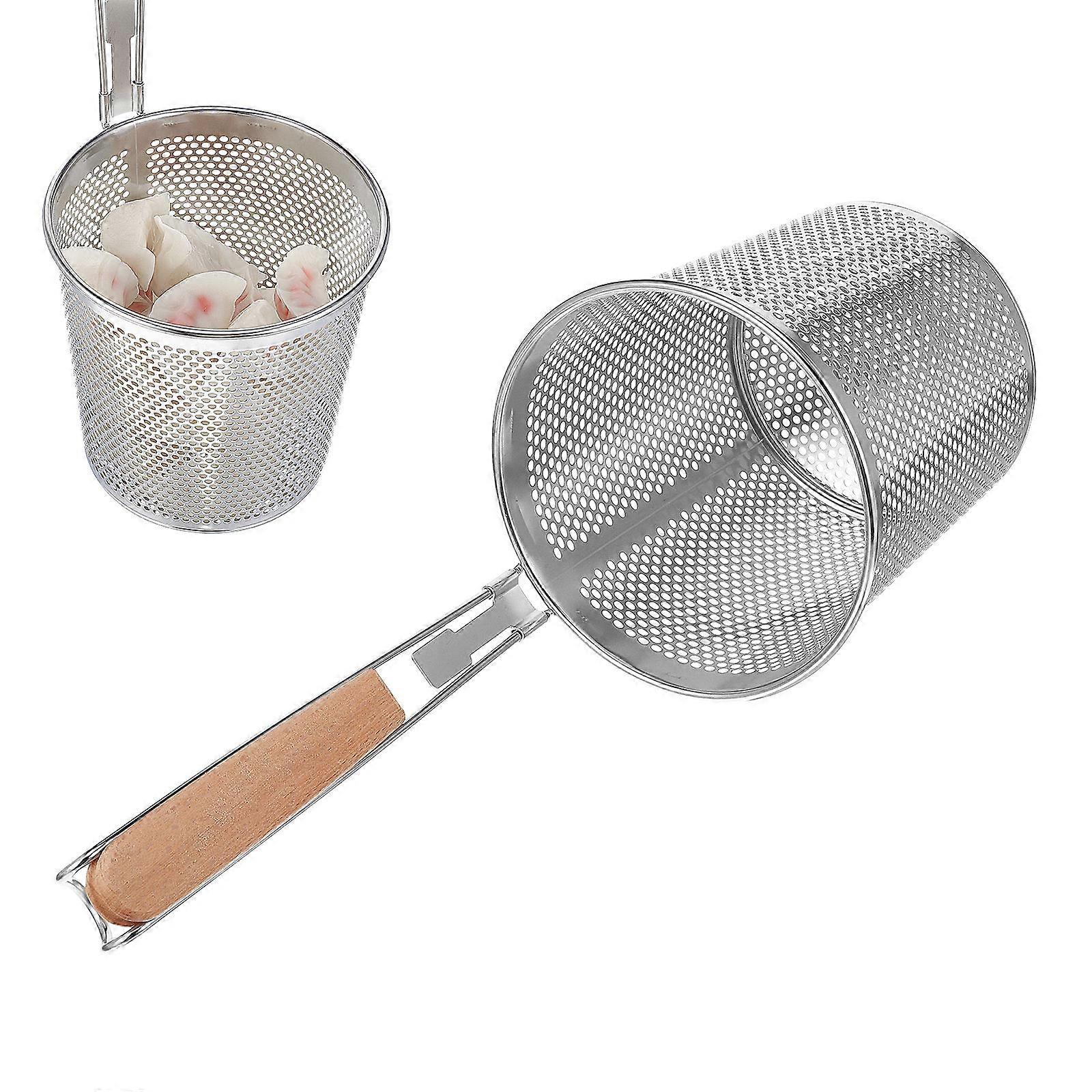 Handheld Kitchen Sifter Stainless Steel Wire Mesh for Noodle 2Pcs