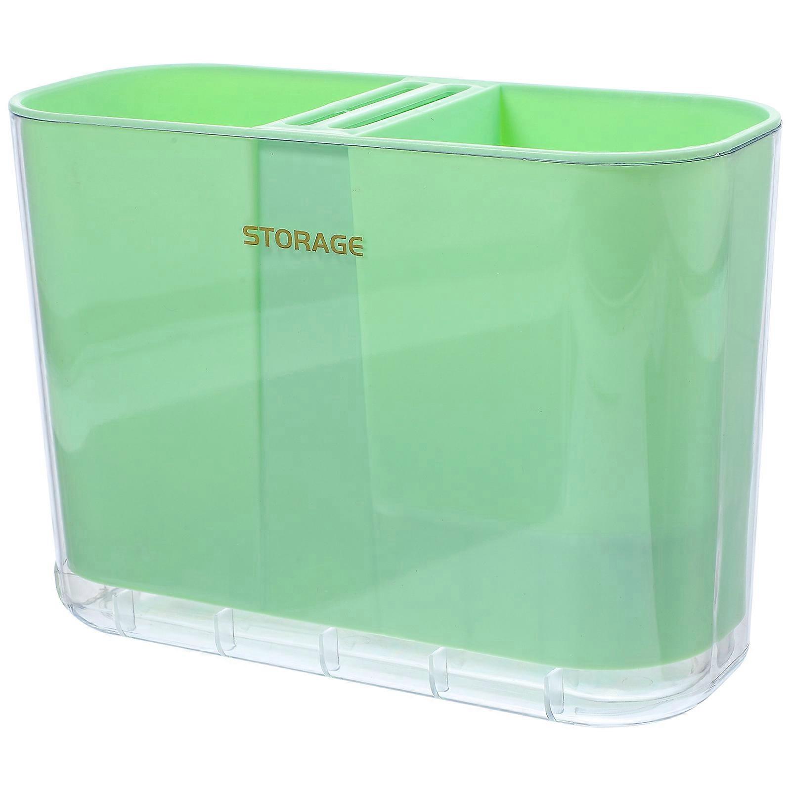 Cutlery Storage 3Pcs Rectangular Kitchen Utensil Holder Organization Box Green 21X15CM Space-saving