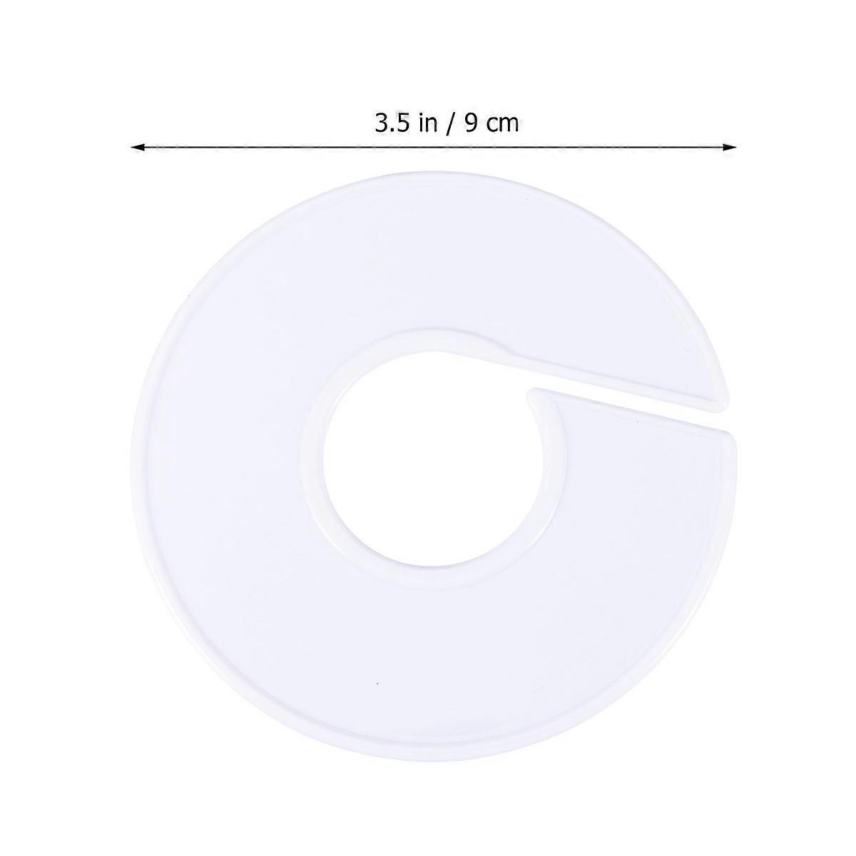 Clothes Size Dividers Plastic Hanger Circles for Store Use 25Pcs