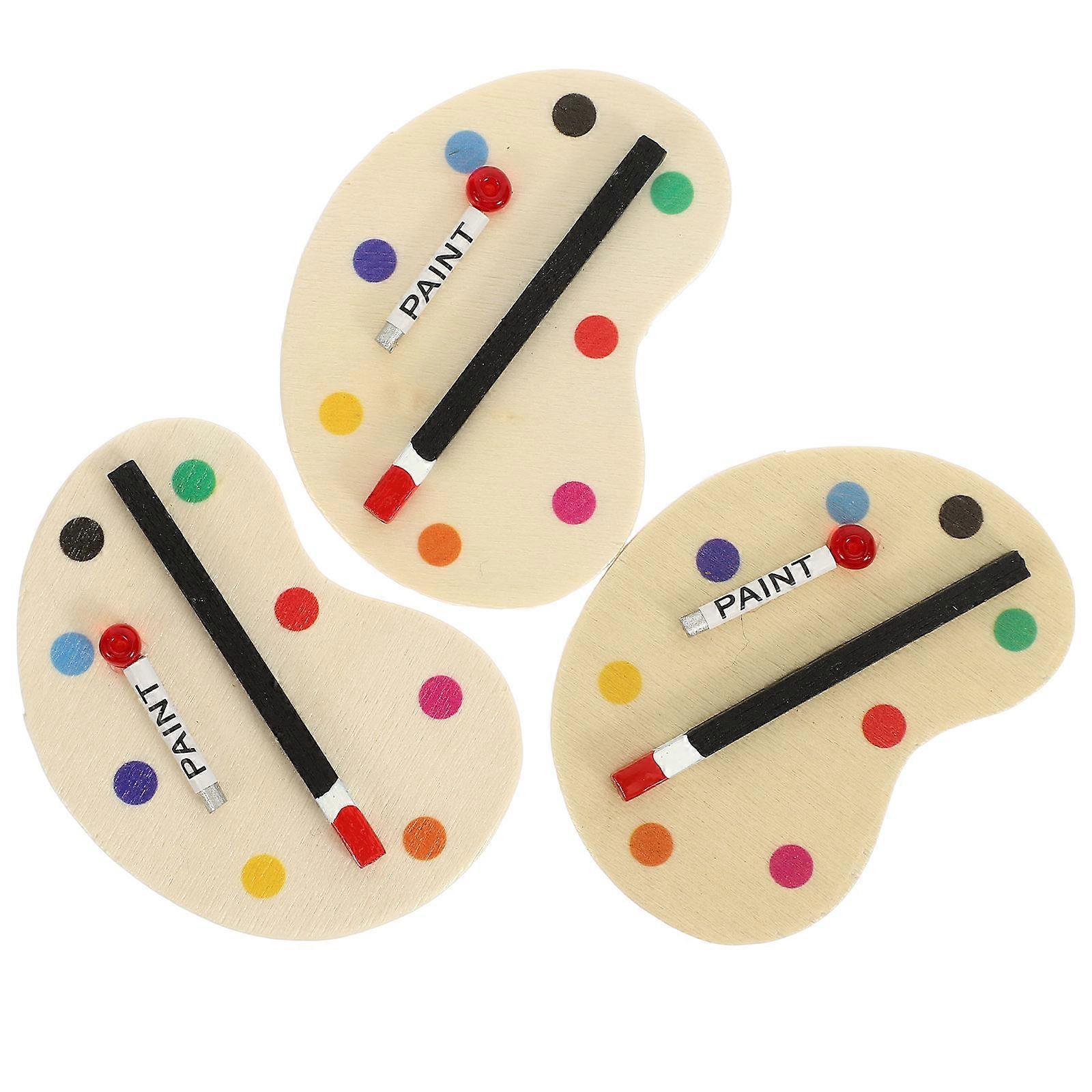 Multi Miniature Paint Palette Scene Decor for Kids 12Pcs Set