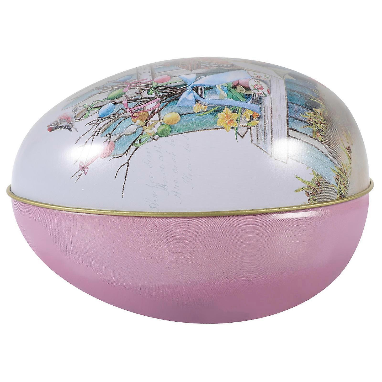 Easter Candy Box 2Pcs Multi Easter Party Decoration 6.50X5.00X4.50CM Tinplate Storage Holder