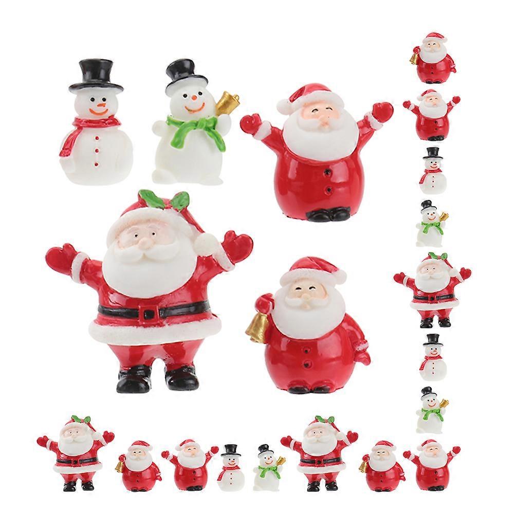 Micro Landscape Tiny Resin Figures For Christmas Decorations Enriching Your Desktop Setup And Celebration Atmosphere With Premium Quality 20Pcs