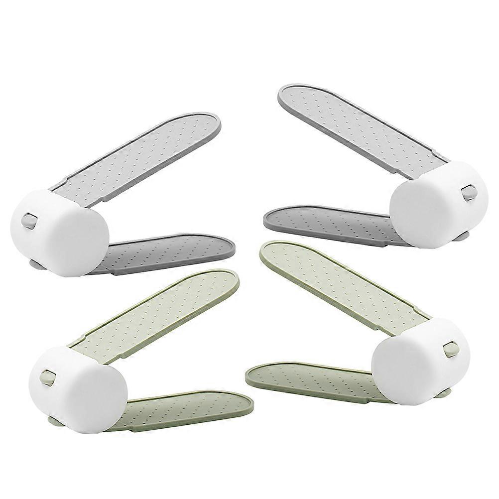 Double Layer Shoe Slots Organizer Adjustable Shoe Rack 4Pcs for Home