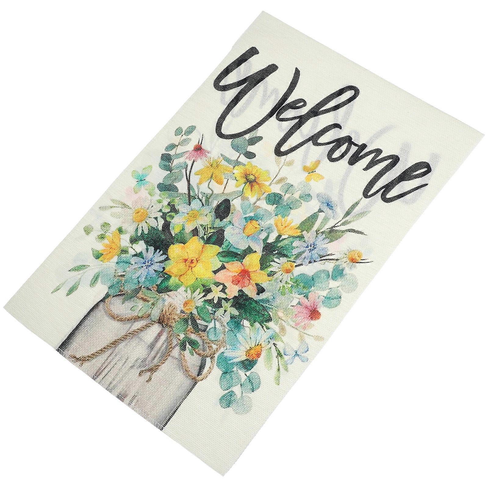 Flower Garden Flag 4Pcs Outdoor Decoration Double-Sided Design Rectangular Flag For Spring Garden