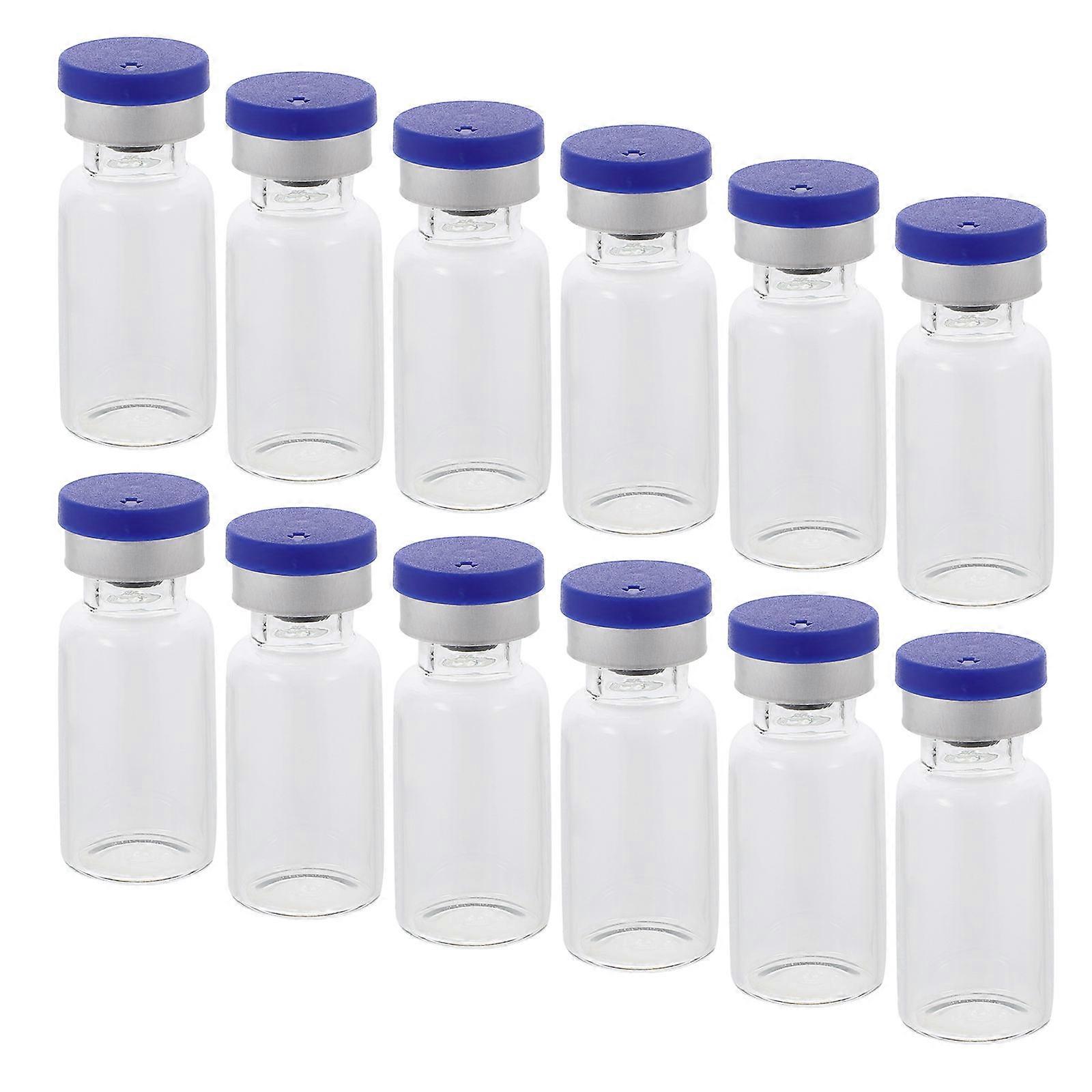 Glass Vials Small Glass Bottles with Caps for Liquid Sample Storage 36Pcs